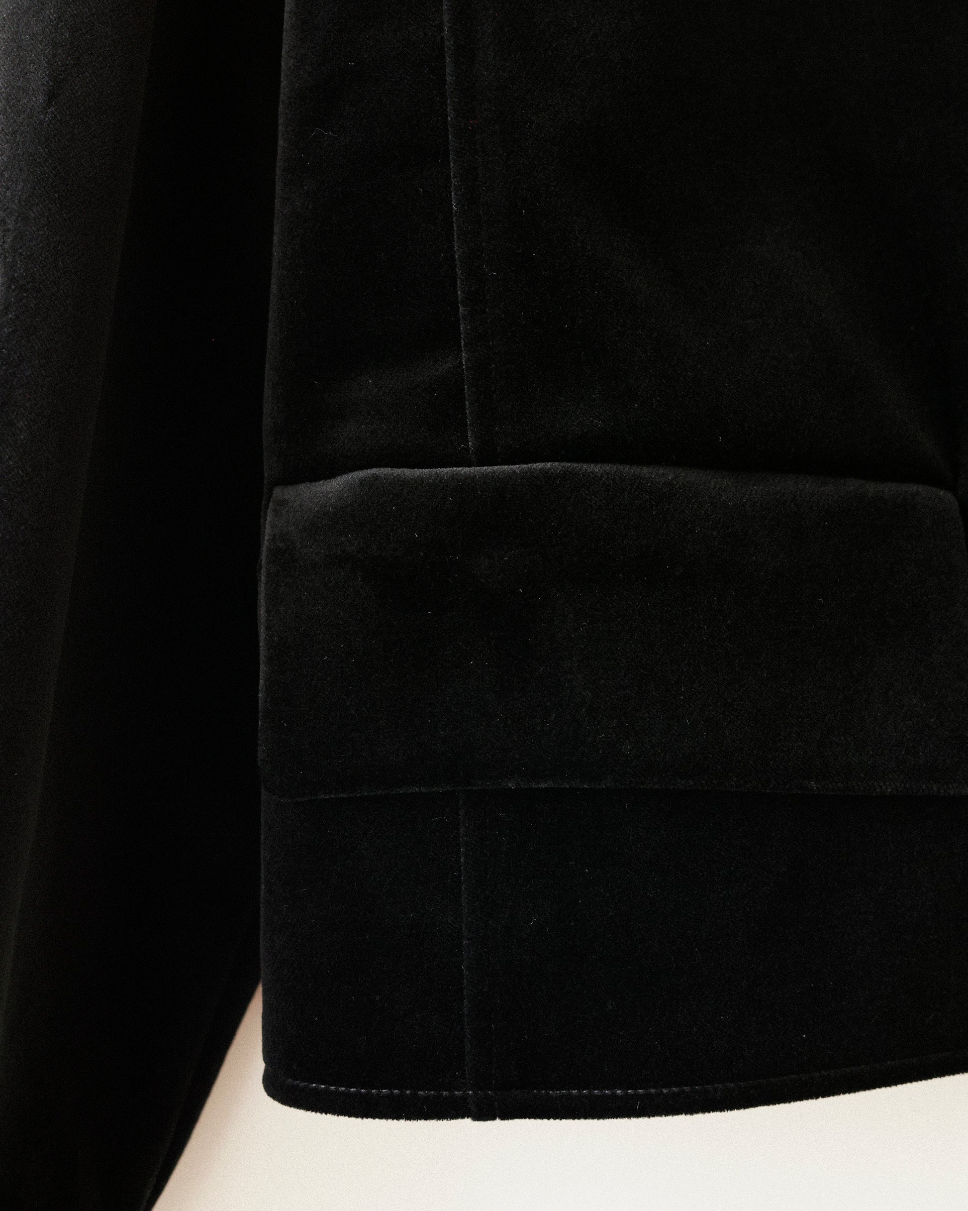 Baroque Velvet Raglan Jacket, Double Black