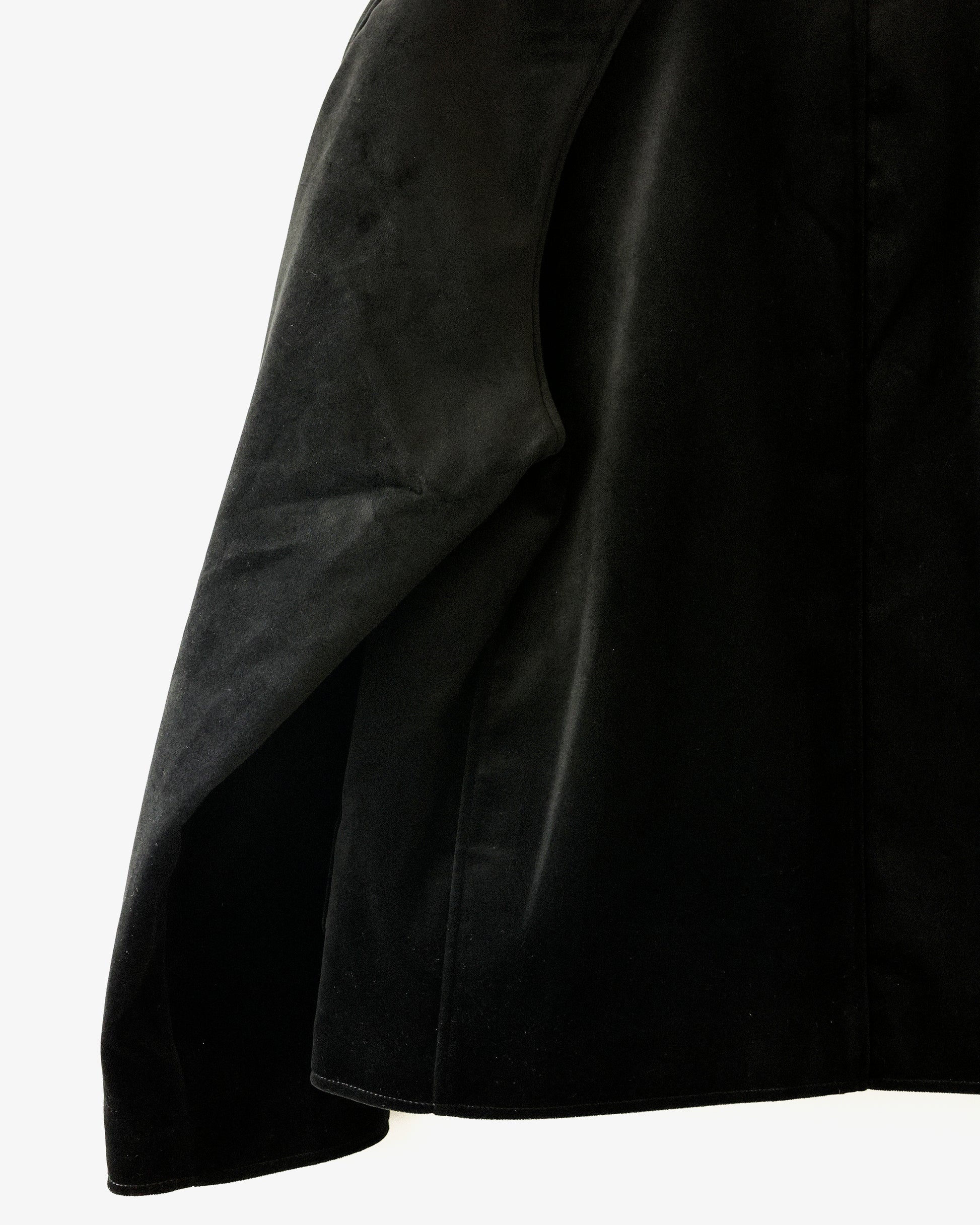 Baroque Velvet Raglan Jacket, Double Black