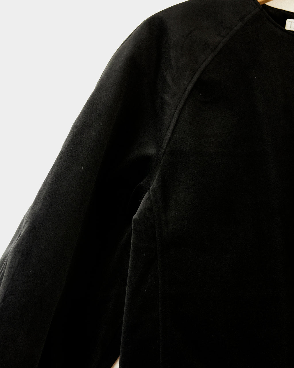 Baroque Velvet Raglan Jacket, Double Black