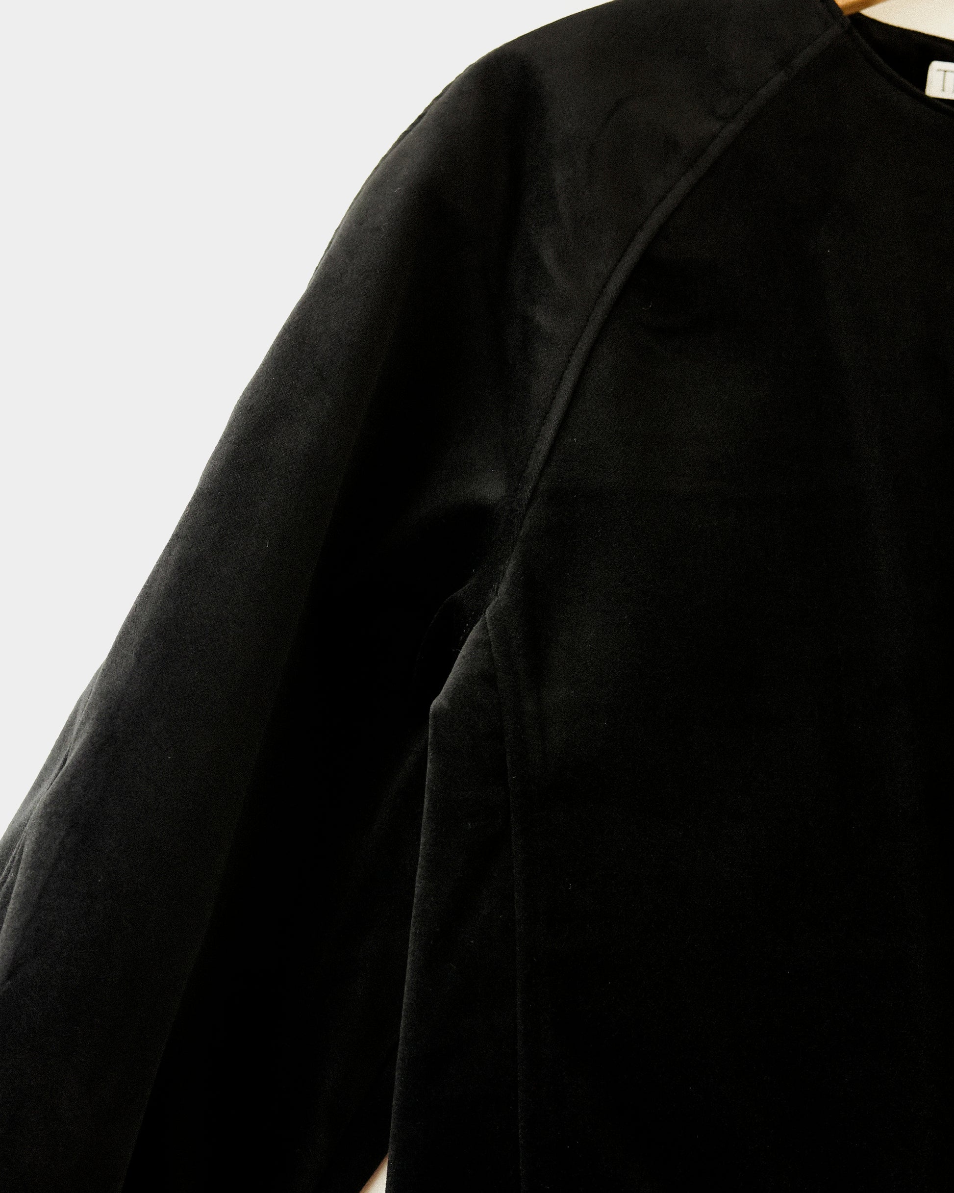 Baroque Velvet Raglan Jacket, Double Black