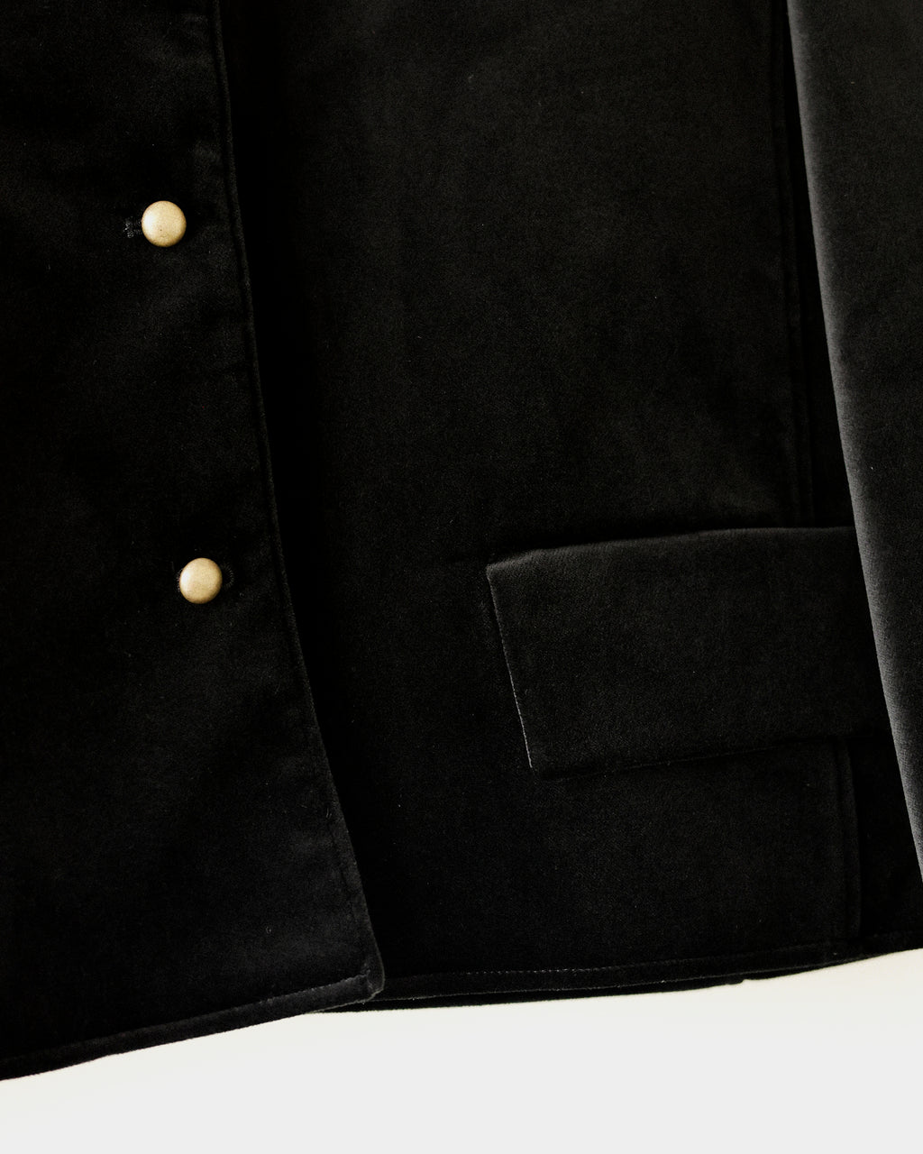 Baroque Velvet Raglan Jacket, Double Black