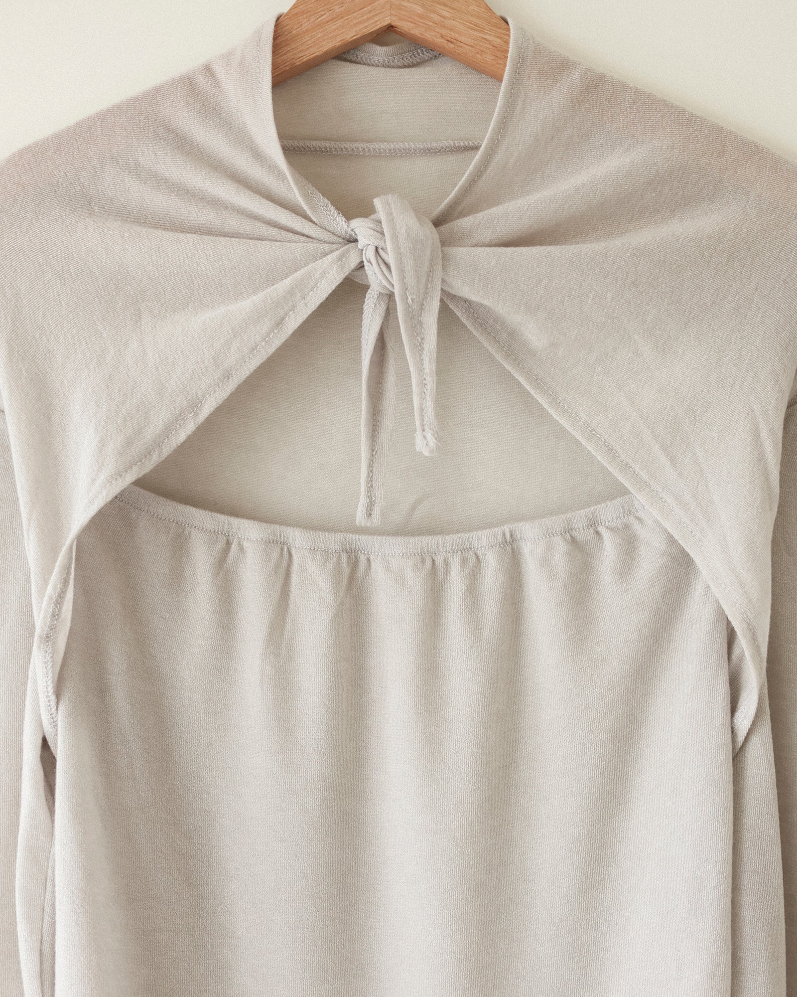 Back Tie Sheer Turtleneck Top, Spacecraft