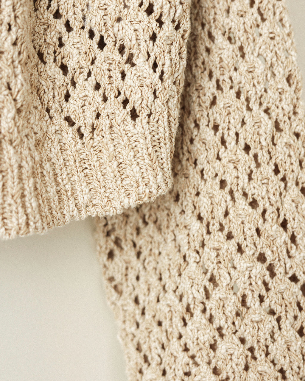 Aiko Textured Knit Zip Cardigan, Bagel