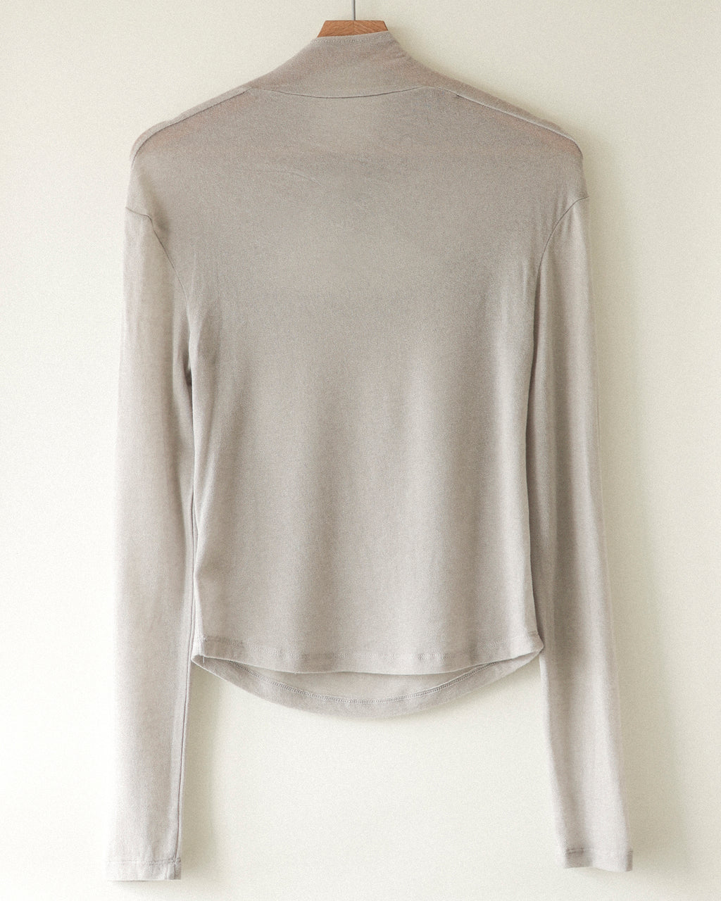 Back Tie Sheer Turtleneck Top, Spacecraft