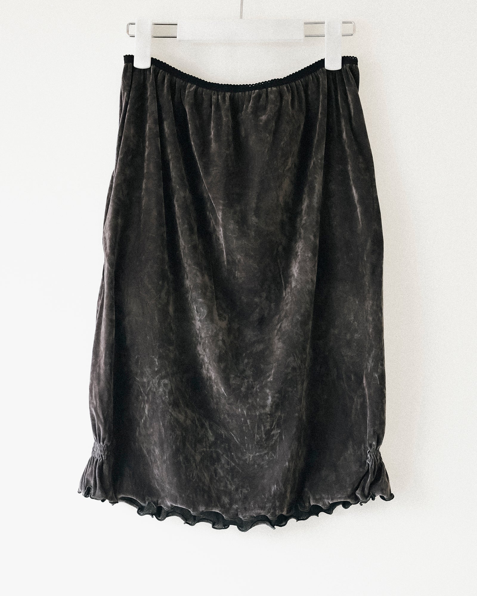 Belle Velvet Pumpkin Skirt, Storm