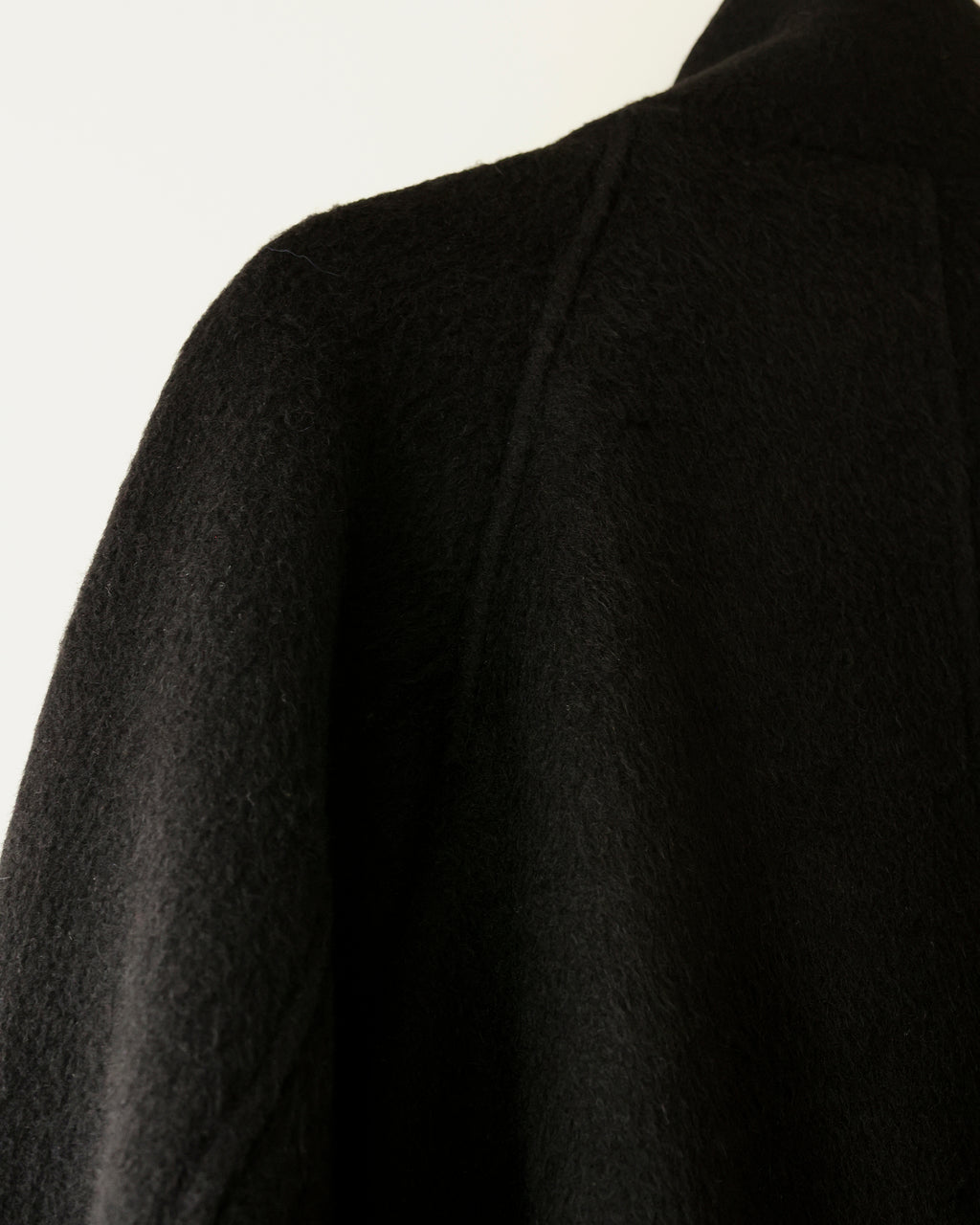 Nina Structured Camel Wool Coat, Noir