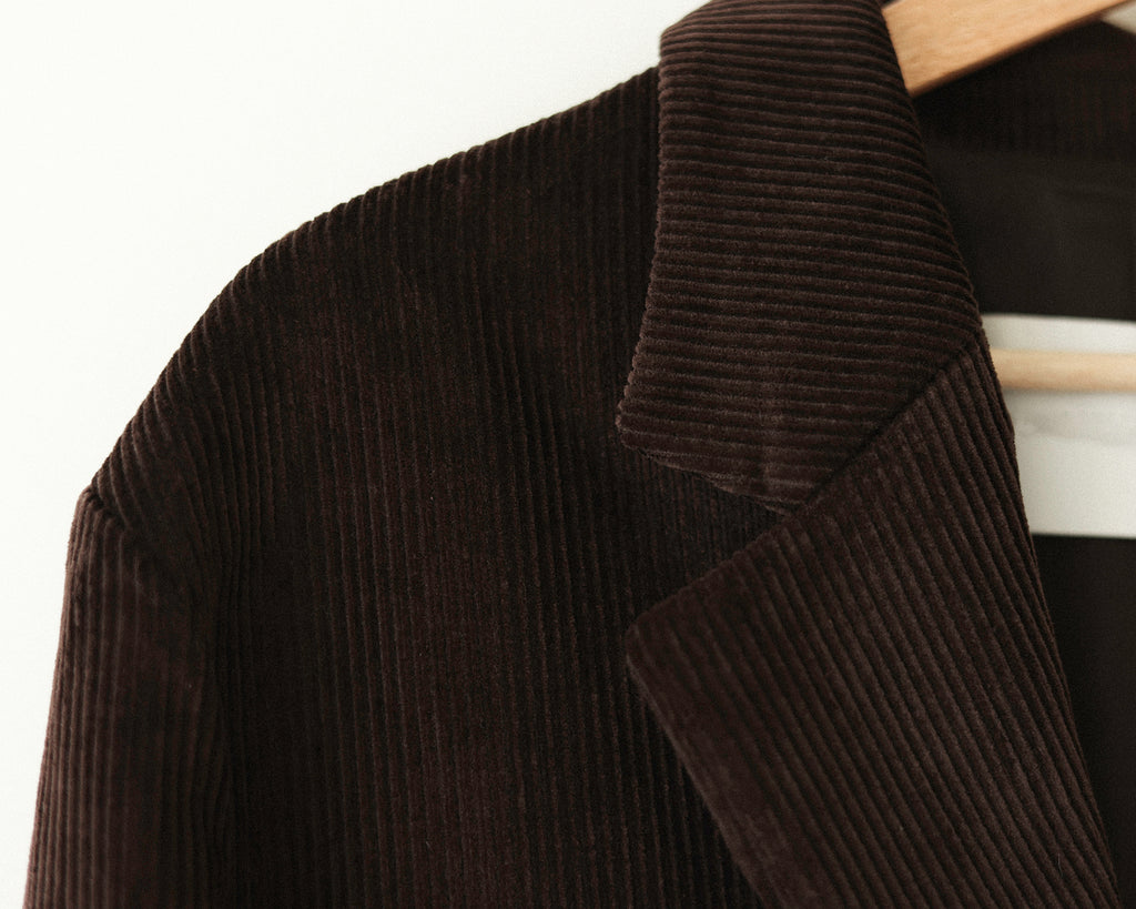Leo Oversized Corduroy Jacket, Chestnut
