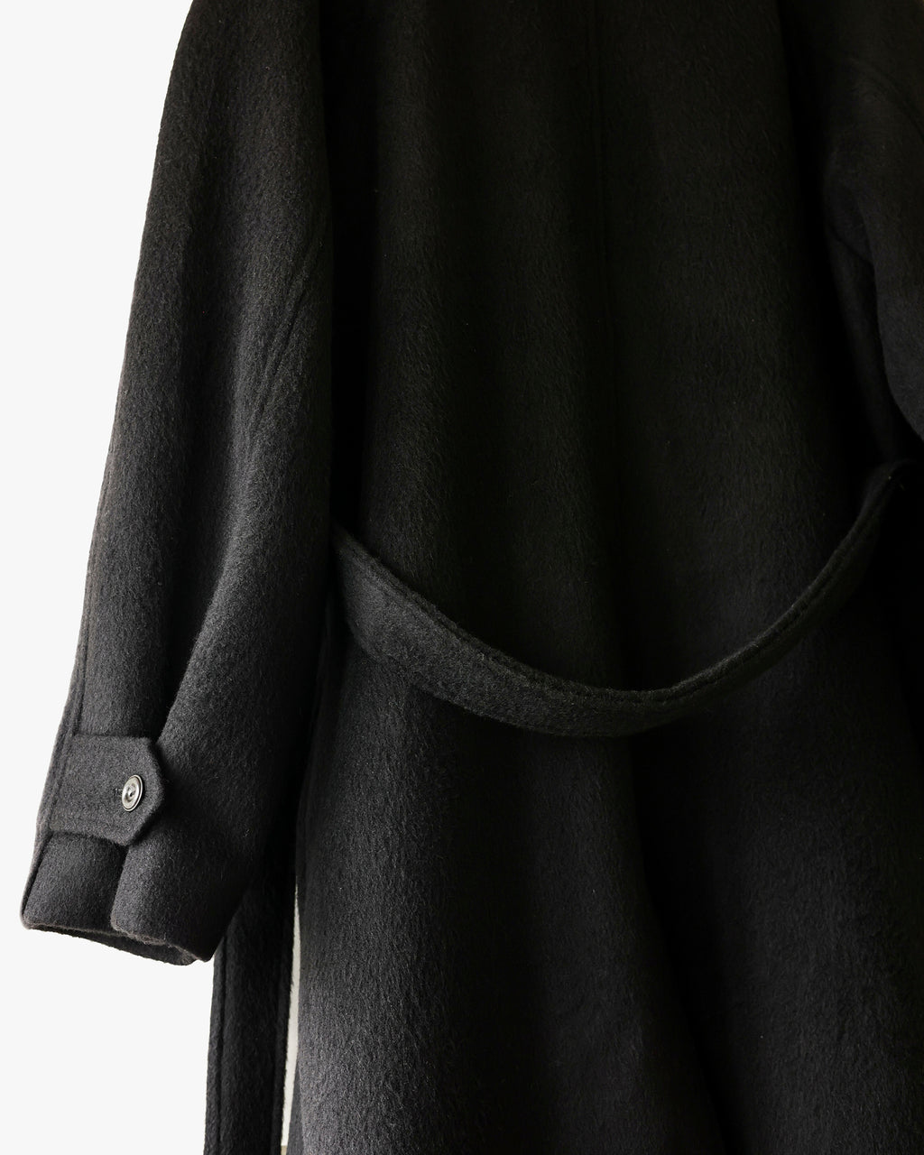 Nina Structured Camel Wool Coat, Noir