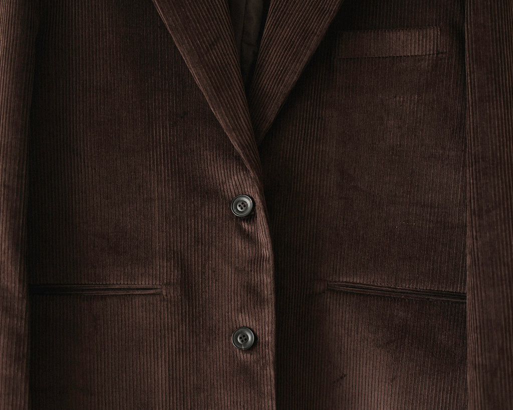 Leo Oversized Corduroy Jacket, Chestnut