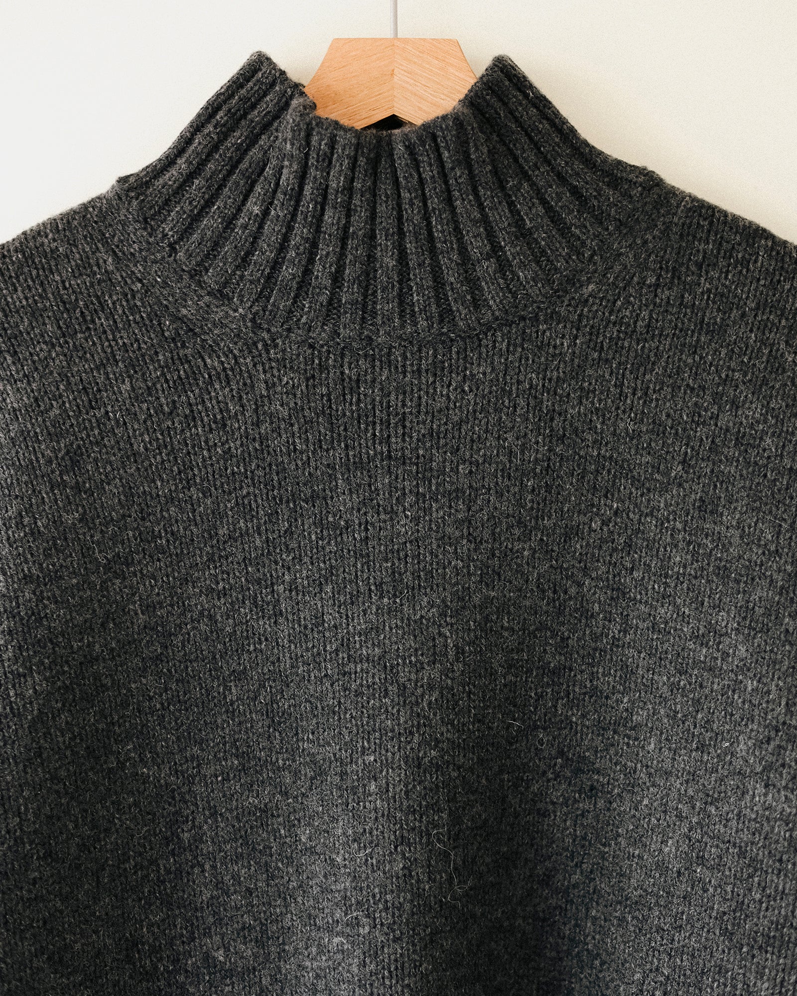 Passage / 50 Lambswool High Neck Jumper, Flint grey