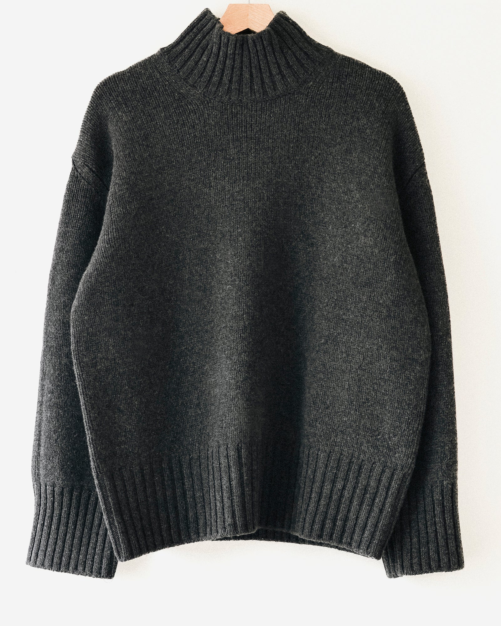Passage / 50 Lambswool High Neck Jumper, Flint grey