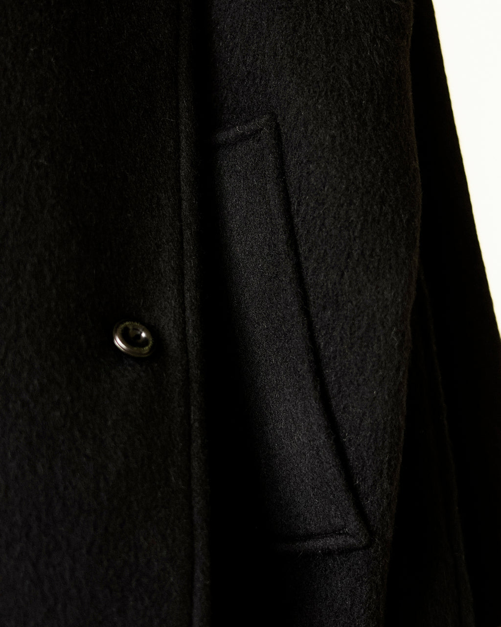 Nina Structured Camel Wool Coat, Noir