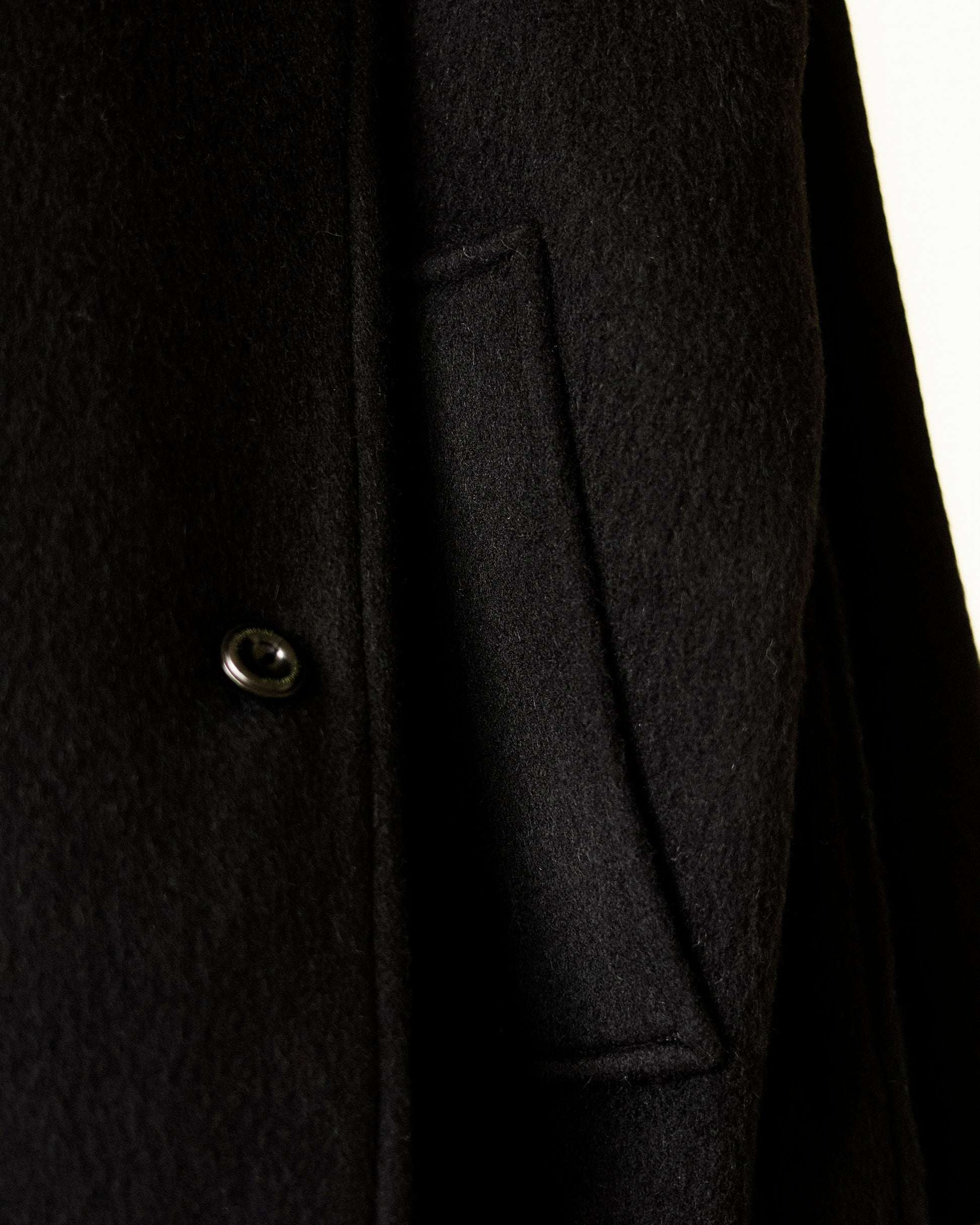 Nina Structured Camel Wool Coat, Noir