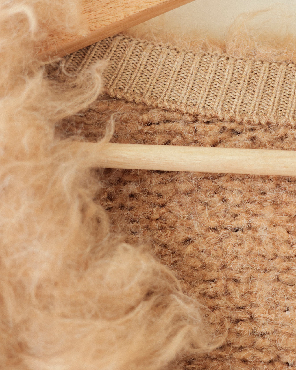 Sunset Brushed Cardigan, Caramel Toffee