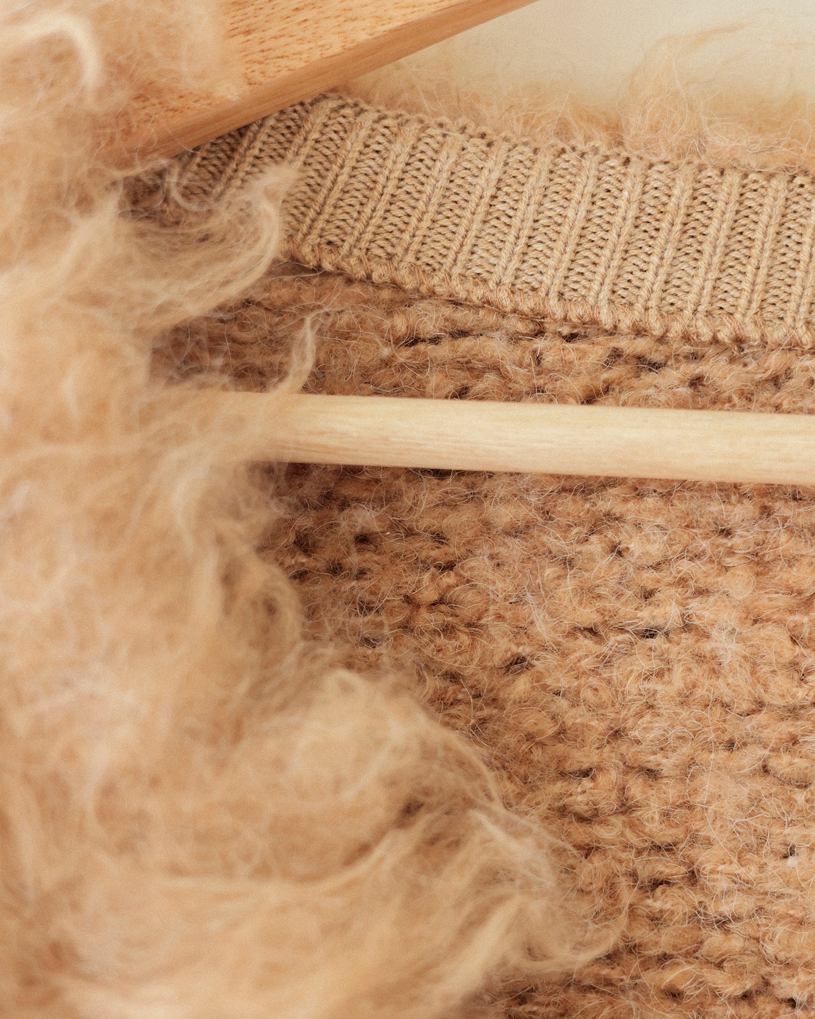 Sunset Brushed Cardigan, Caramel Toffee