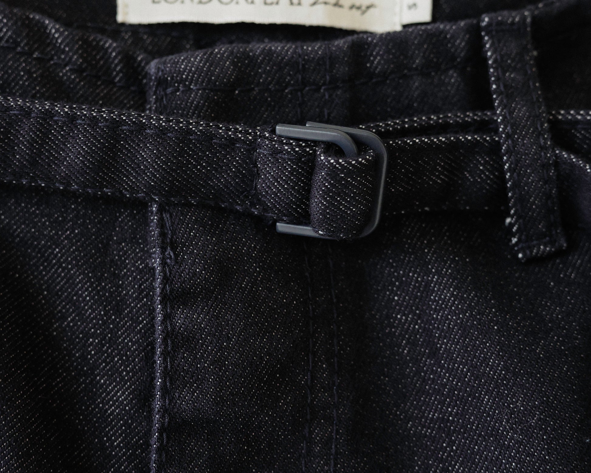 (Back in stock on 11/5) Longline Belted Denim Trousers, Deep Indigo