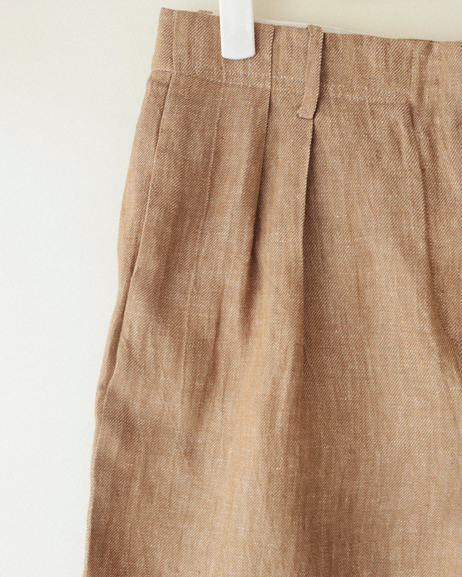 Mina Tailored Linen Bermuda Shorts, Sunwashed Natural Beige