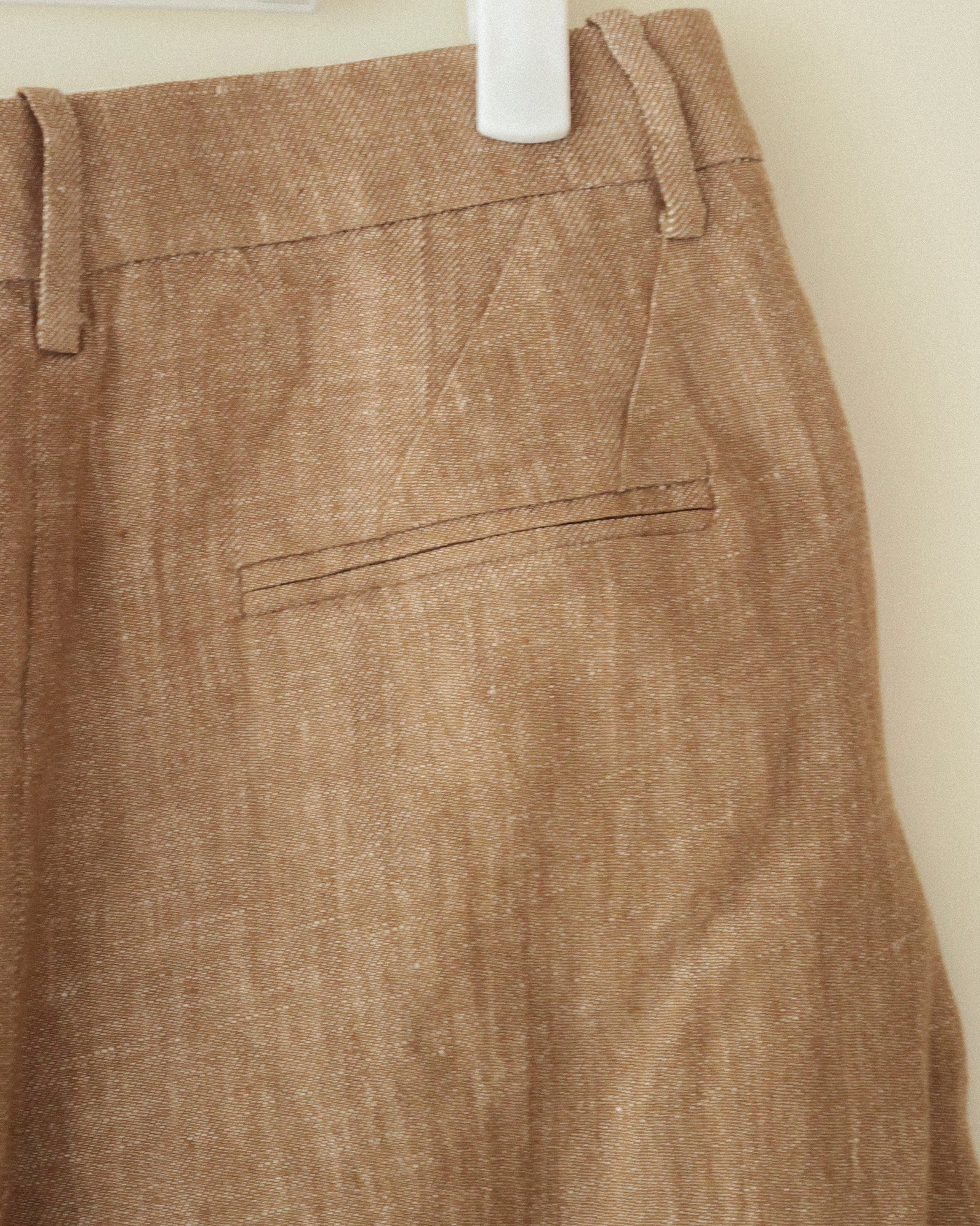 Mina Tailored Linen Bermuda Shorts, Sunwashed Natural Beige