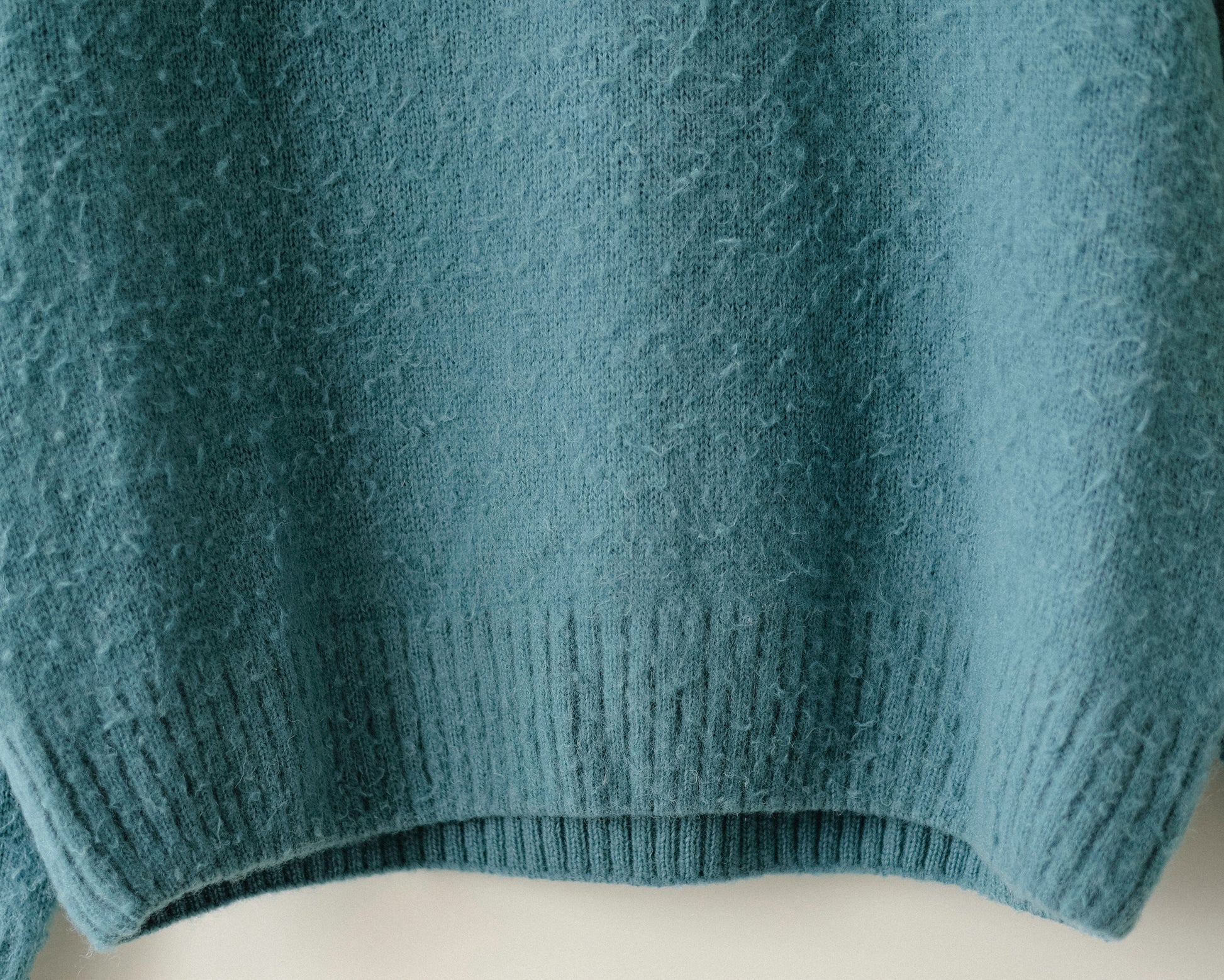 Hiro Brushed Wool Jumper, Sullivan Blue Teal