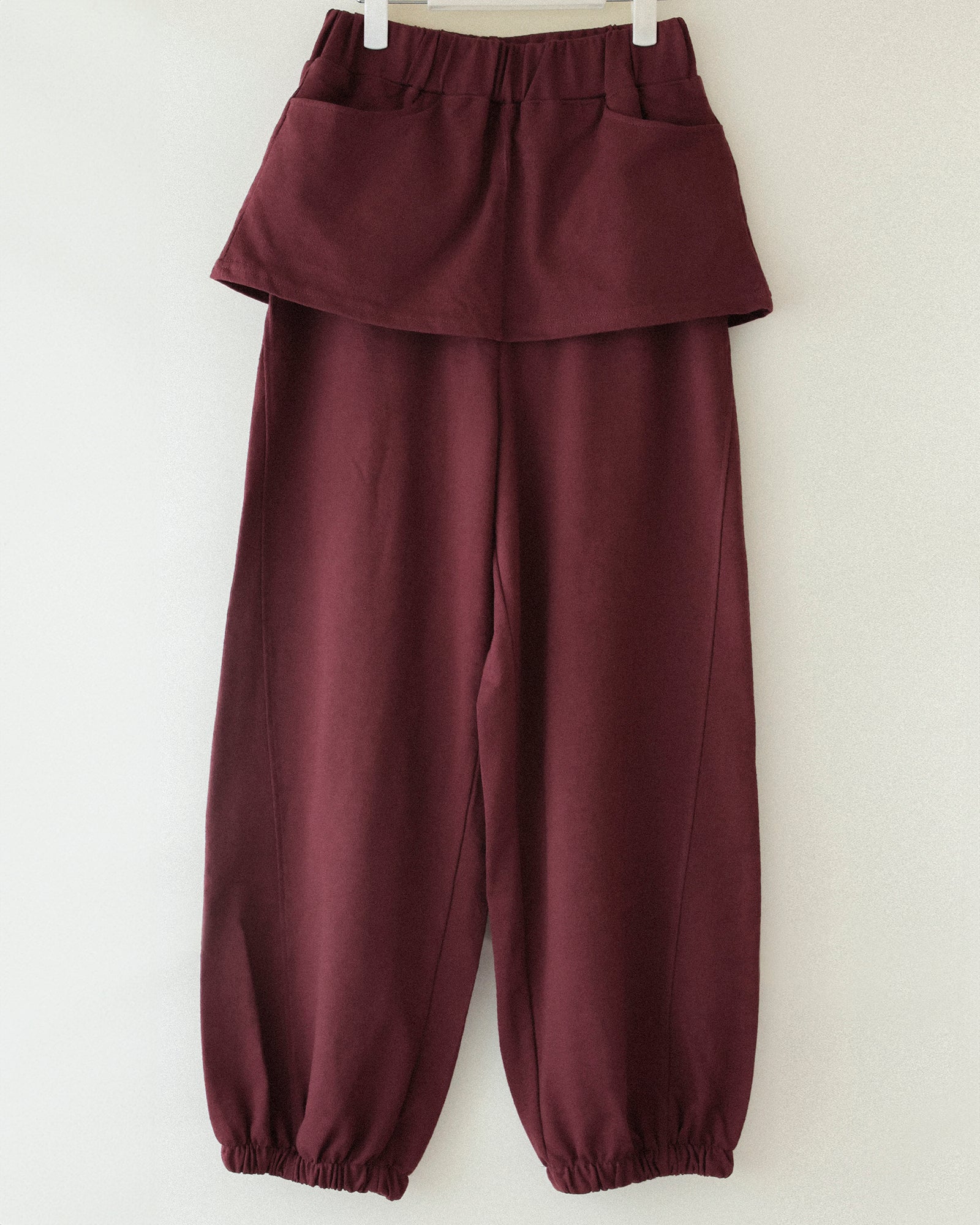 Cailee Skirt-Layered Towel Joggers, Summer Barolo