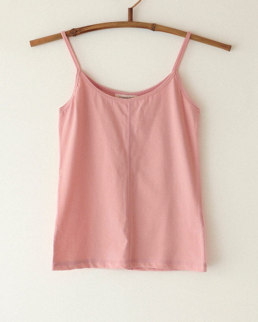 Priscilla Seamline Fitted Camisole, Pink Rose