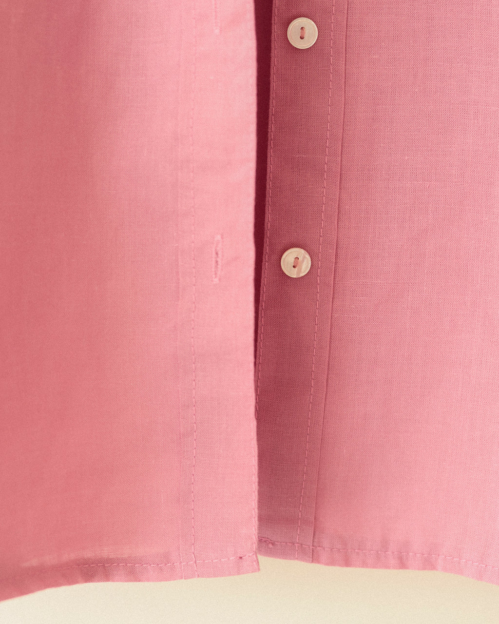 Mina Linen Oversized Shirt, Hydrangea Rosa
