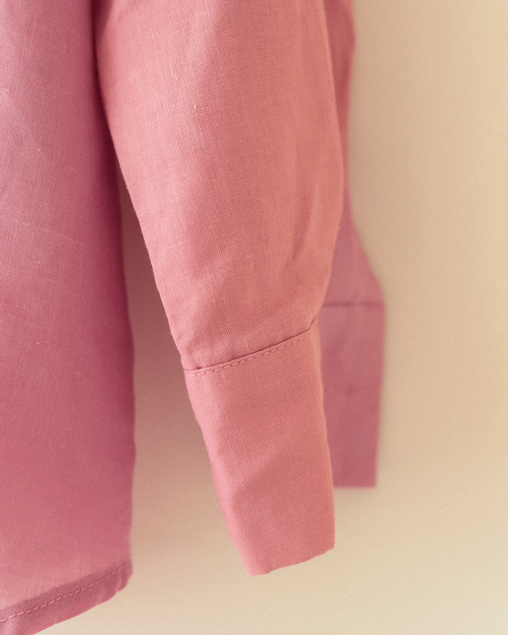 Mina Linen Oversized Shirt, Hydrangea Rosa