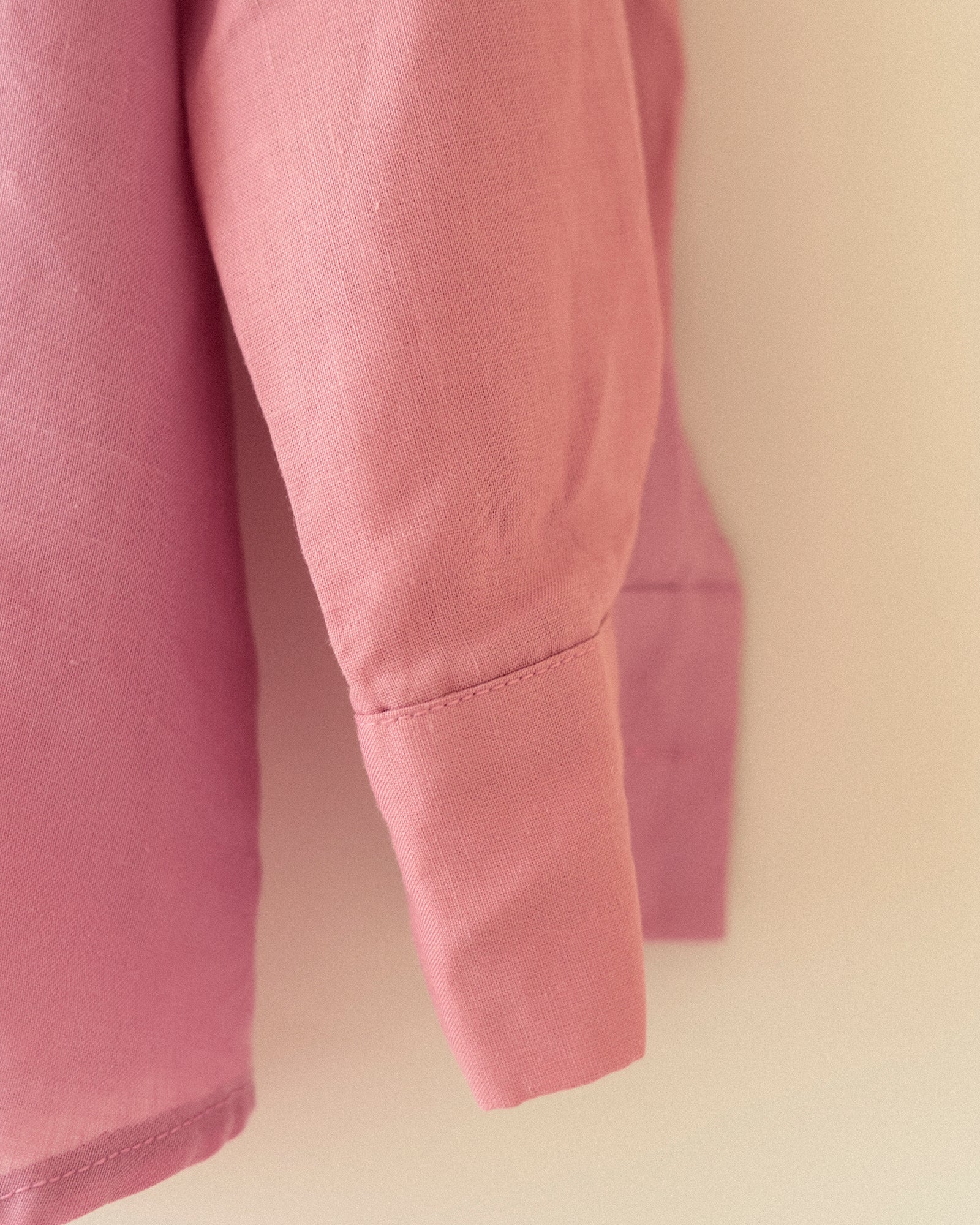 Mina Linen Oversized Shirt, Hydrangea Rosa