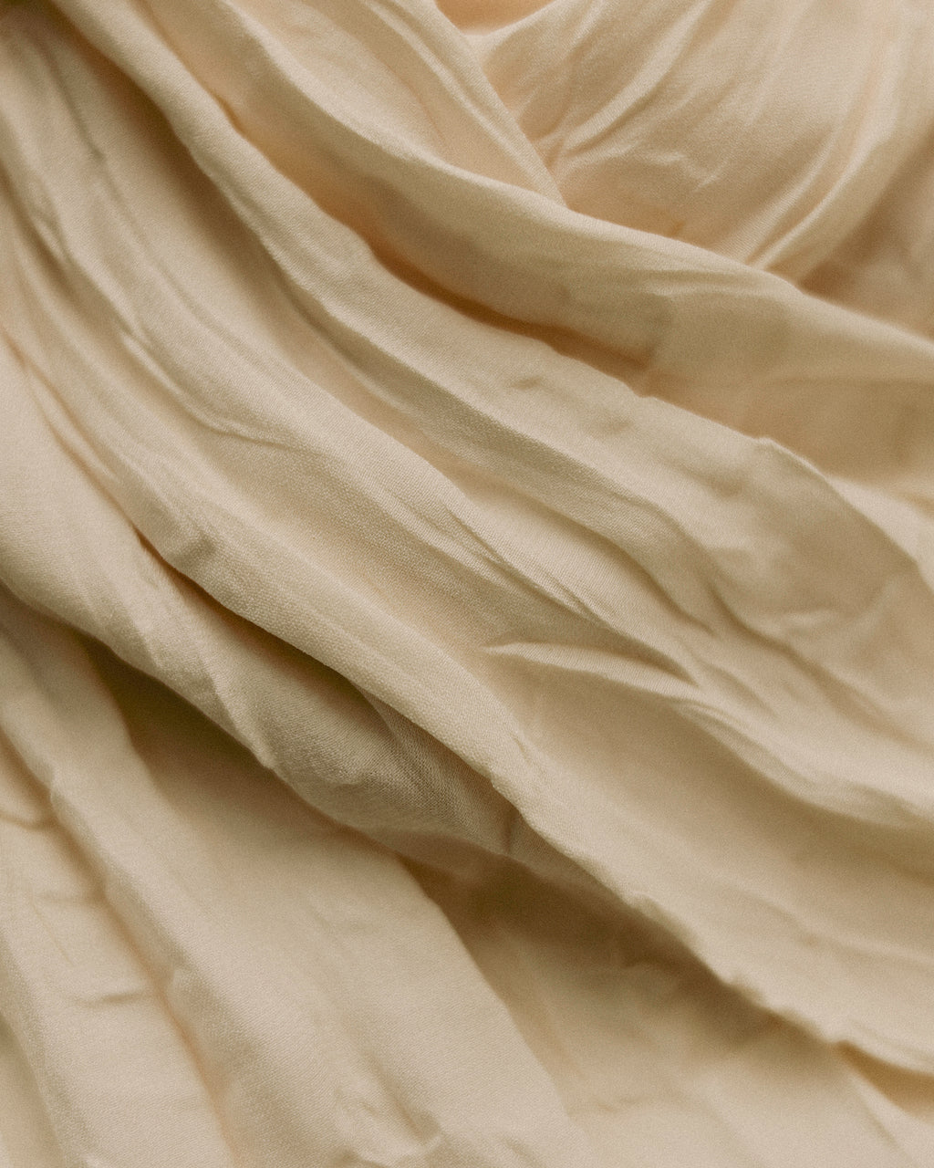 Lora Creased Ivory Scarf, Crème Bavarois