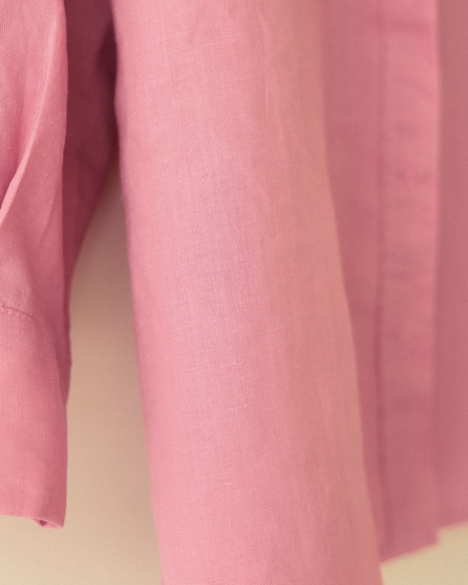 Mina Linen Oversized Shirt, Hydrangea Rosa