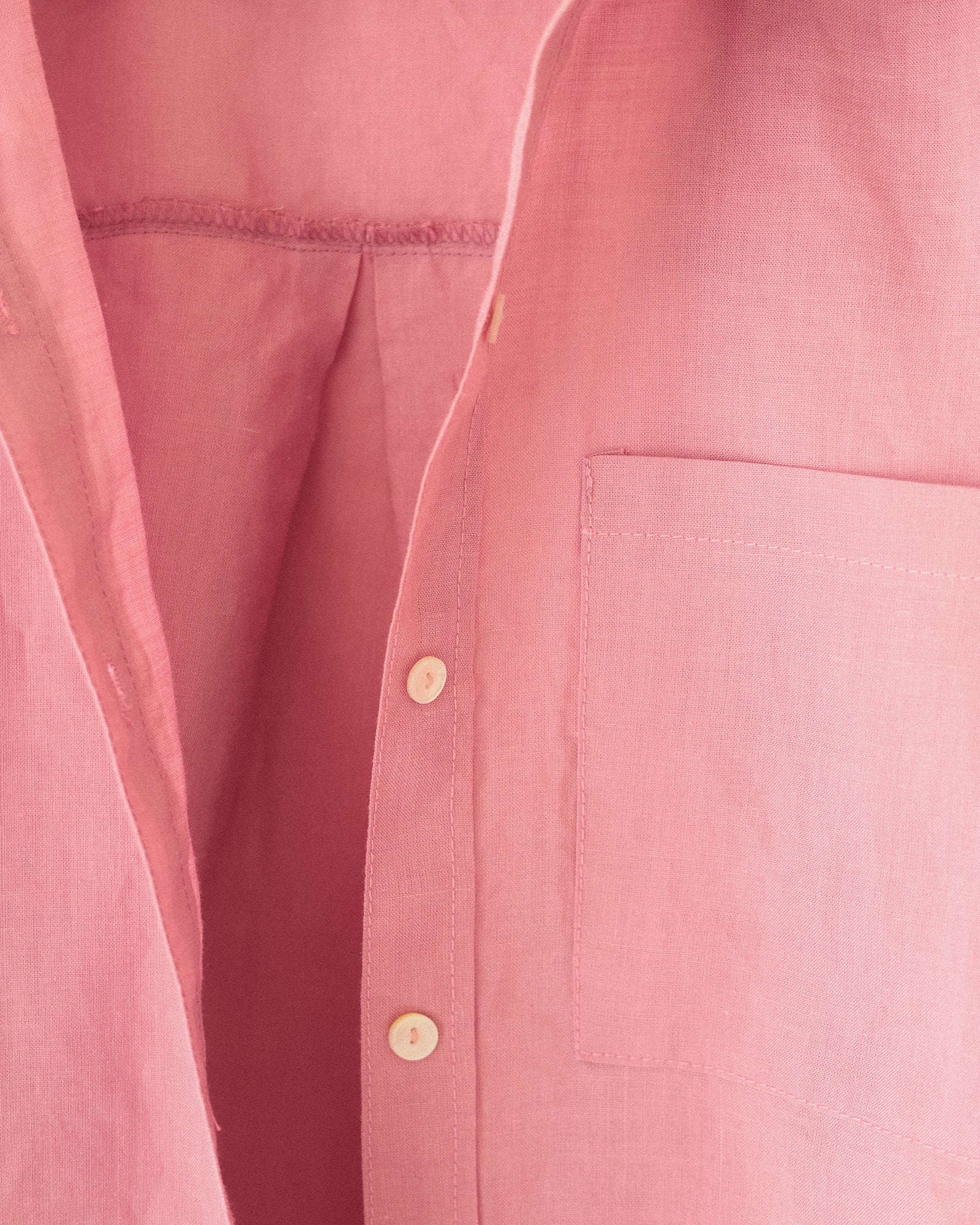 Mina Linen Oversized Shirt, Hydrangea Rosa