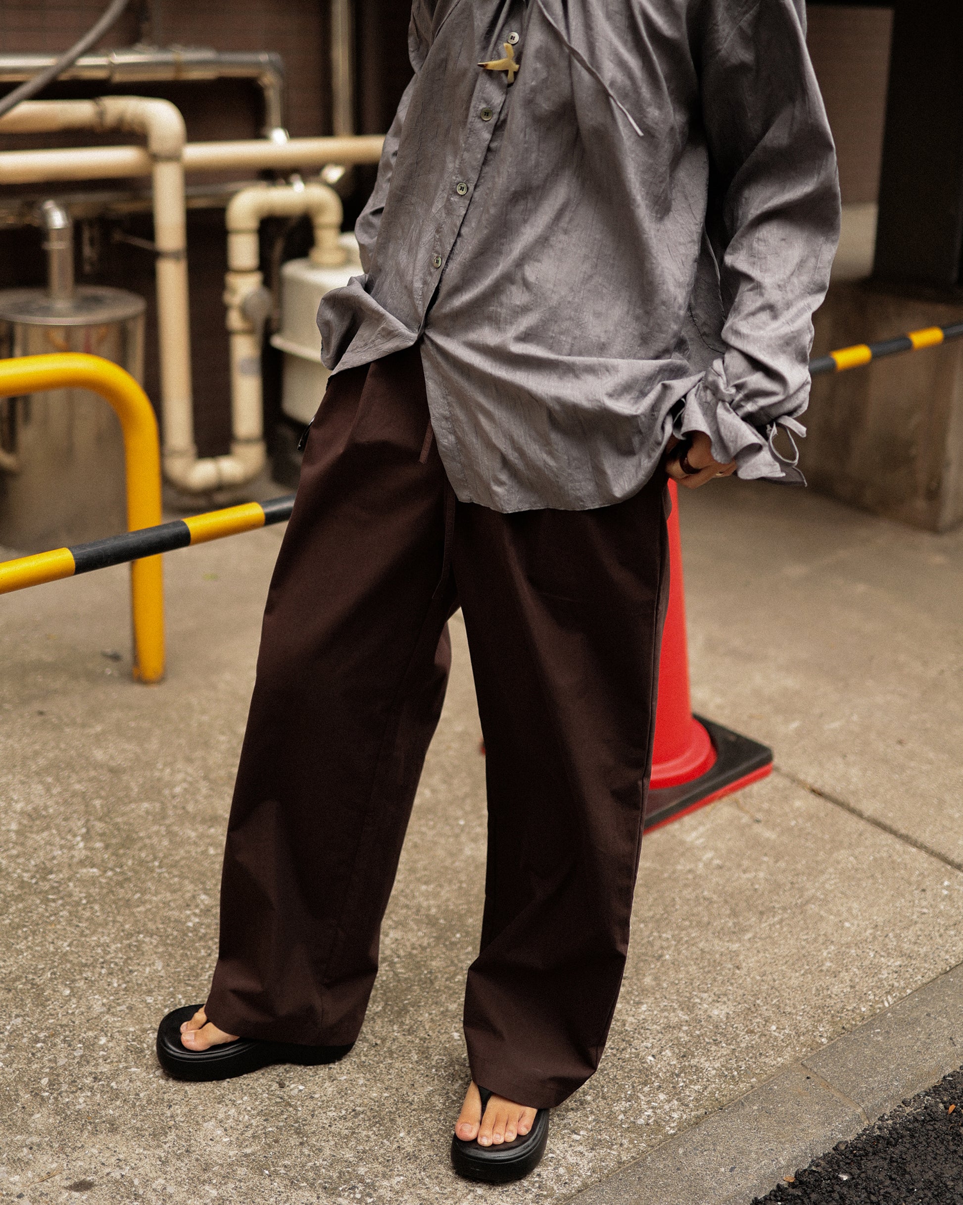 Eddie Drawstring Trousers, Chestnut Brown