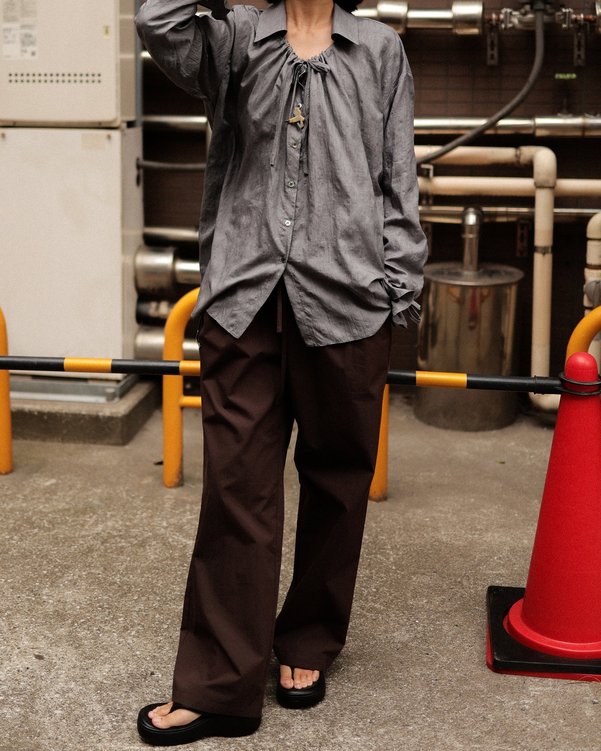 Eddie Drawstring Trousers, Chestnut Brown