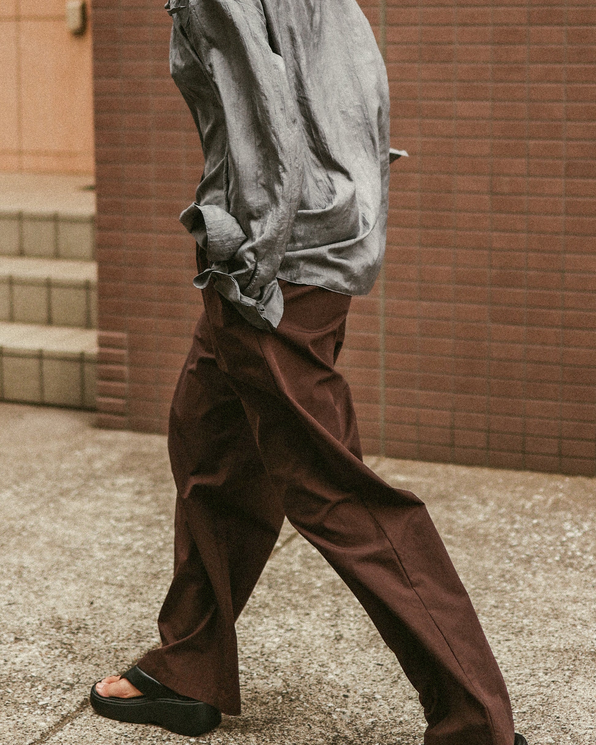Eddie Drawstring Trousers, Chestnut Brown