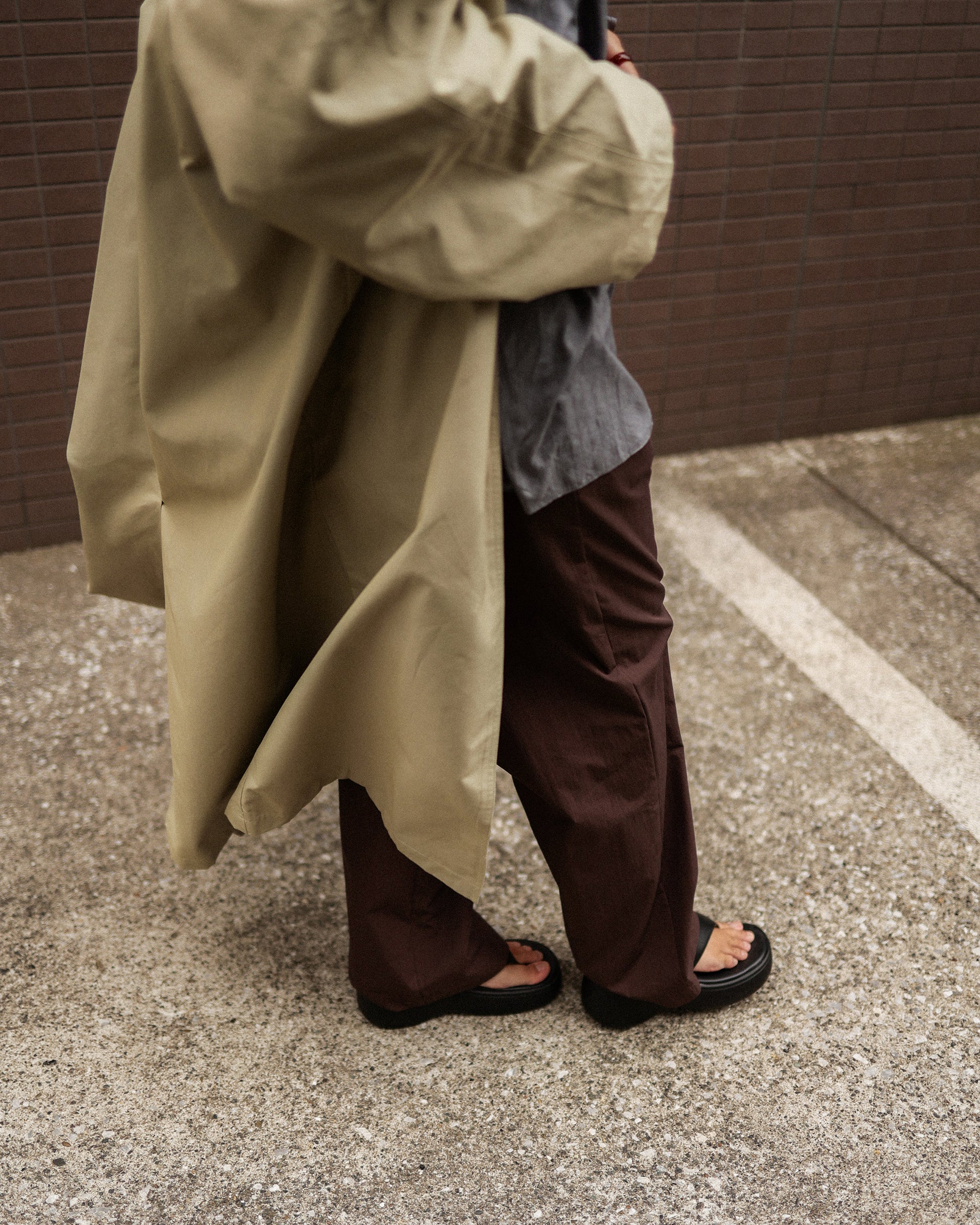 Eddie Drawstring Trousers, Chestnut Brown