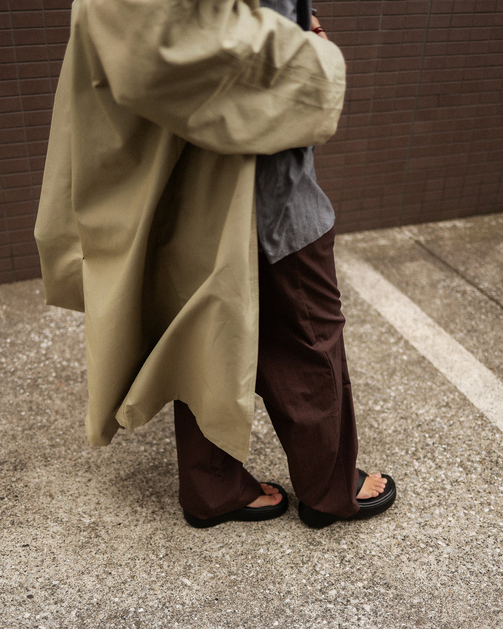 Eddie Drawstring Trousers, Chestnut Brown