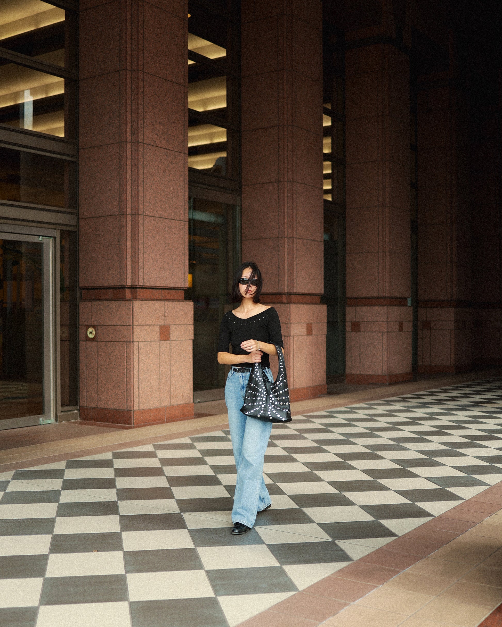 Bridget Wide-Leg Denim Trousers, Washed blue