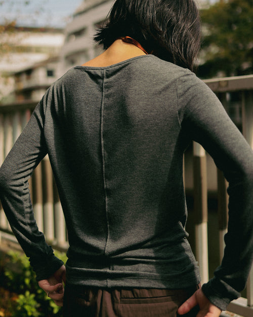 (Back in stock on 10/30) Fleetwood Long Sleeve Tee, Charcoal Grey