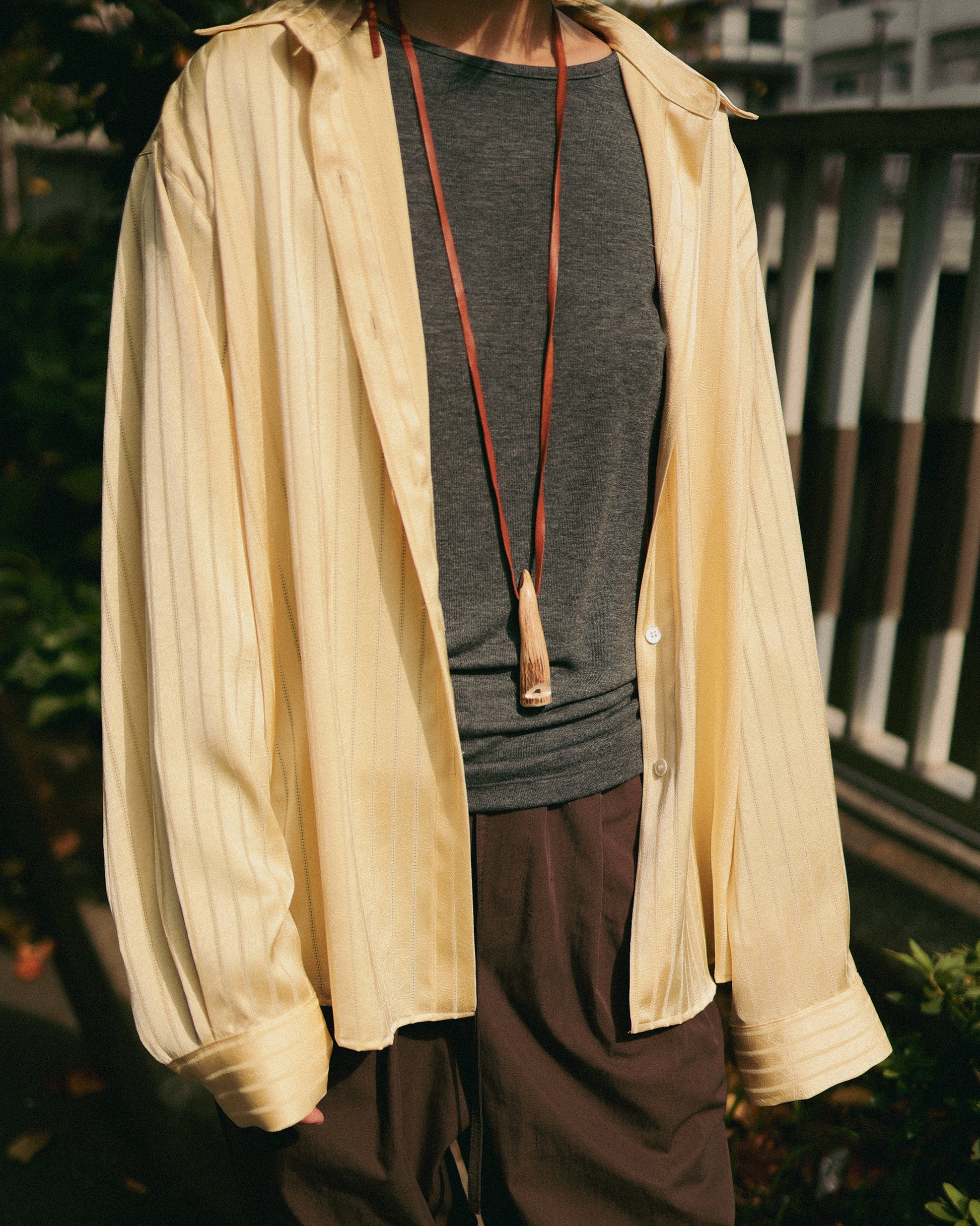 Lumen Fluid Stripe Shirt, Moonbeam