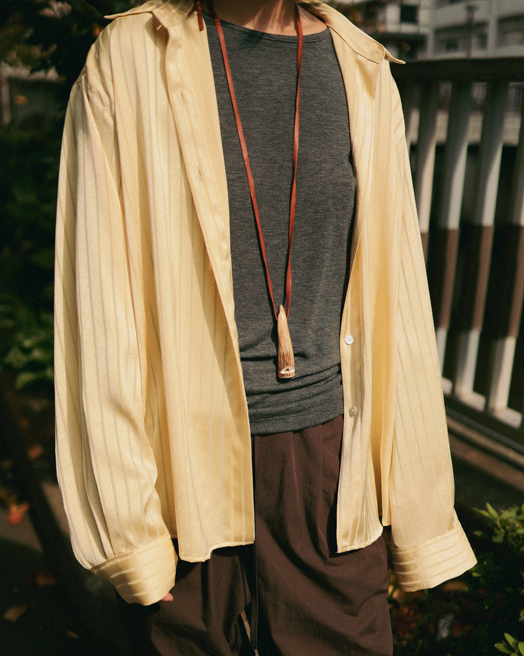 Lumen Fluid Stripe Shirt, Moonbeam