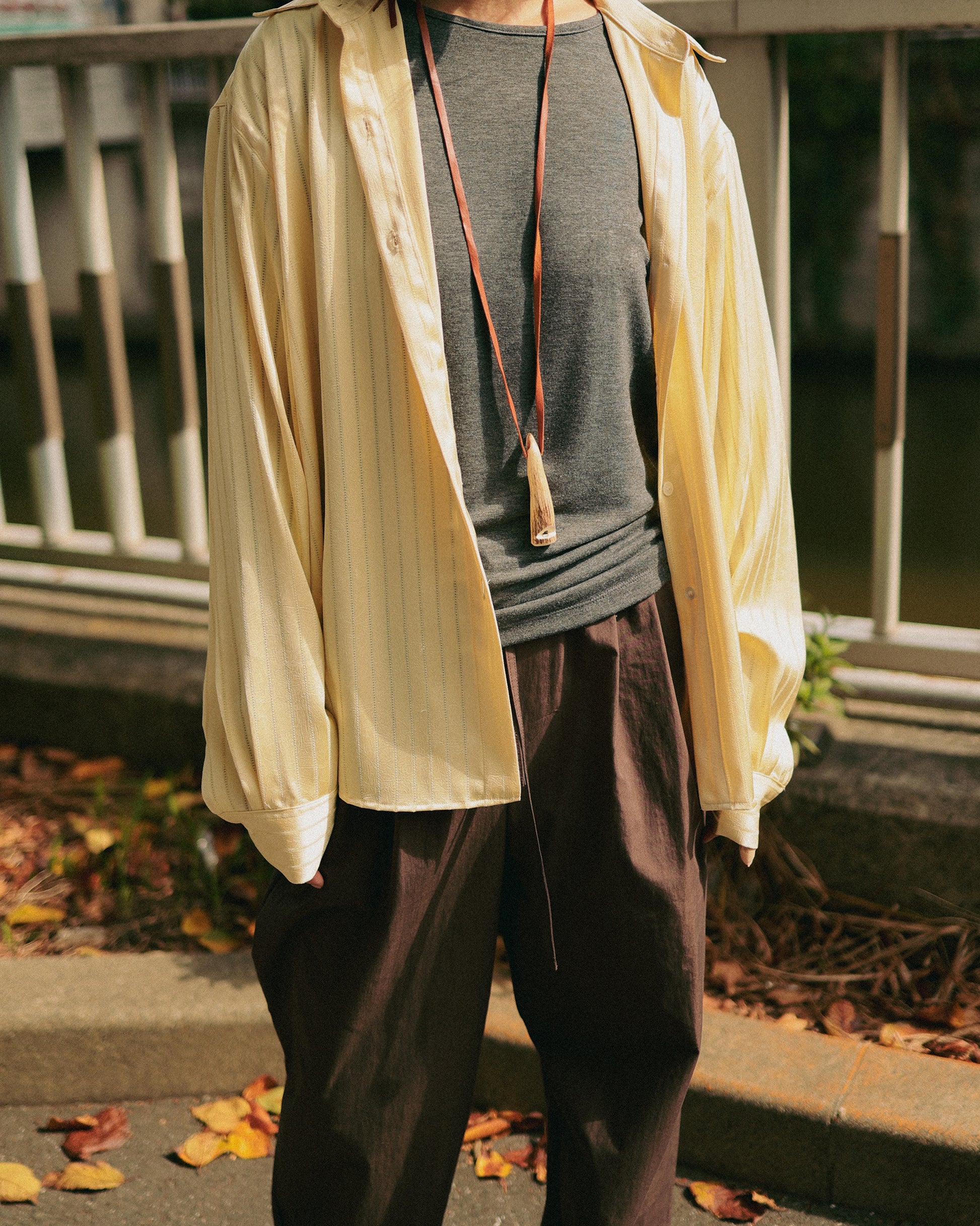 Lumen Fluid Stripe Shirt, Moonbeam