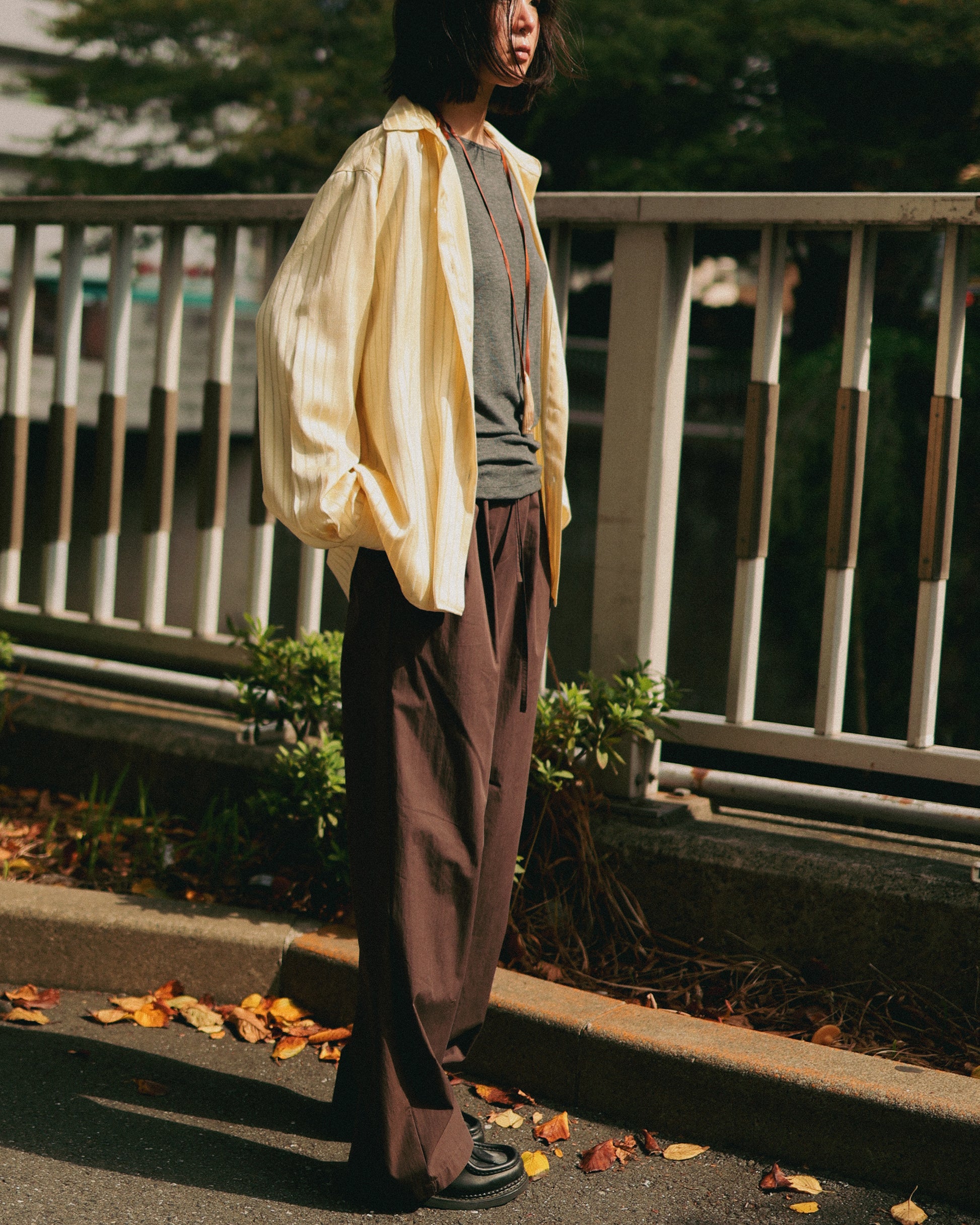 Lumen Fluid Stripe Shirt, Moonbeam