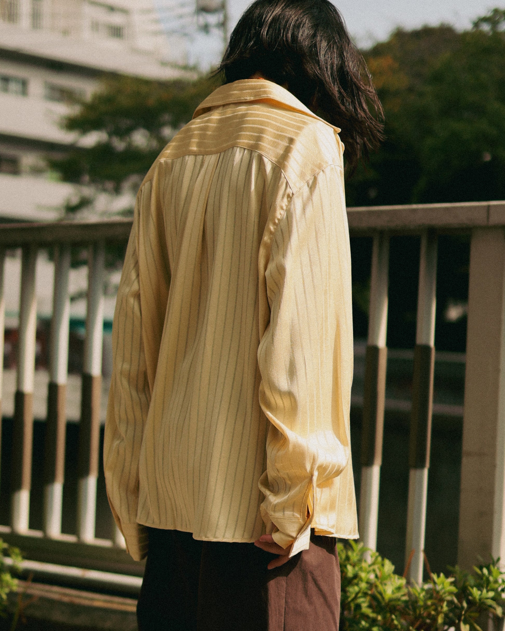 Lumen Fluid Stripe Shirt, Moonbeam