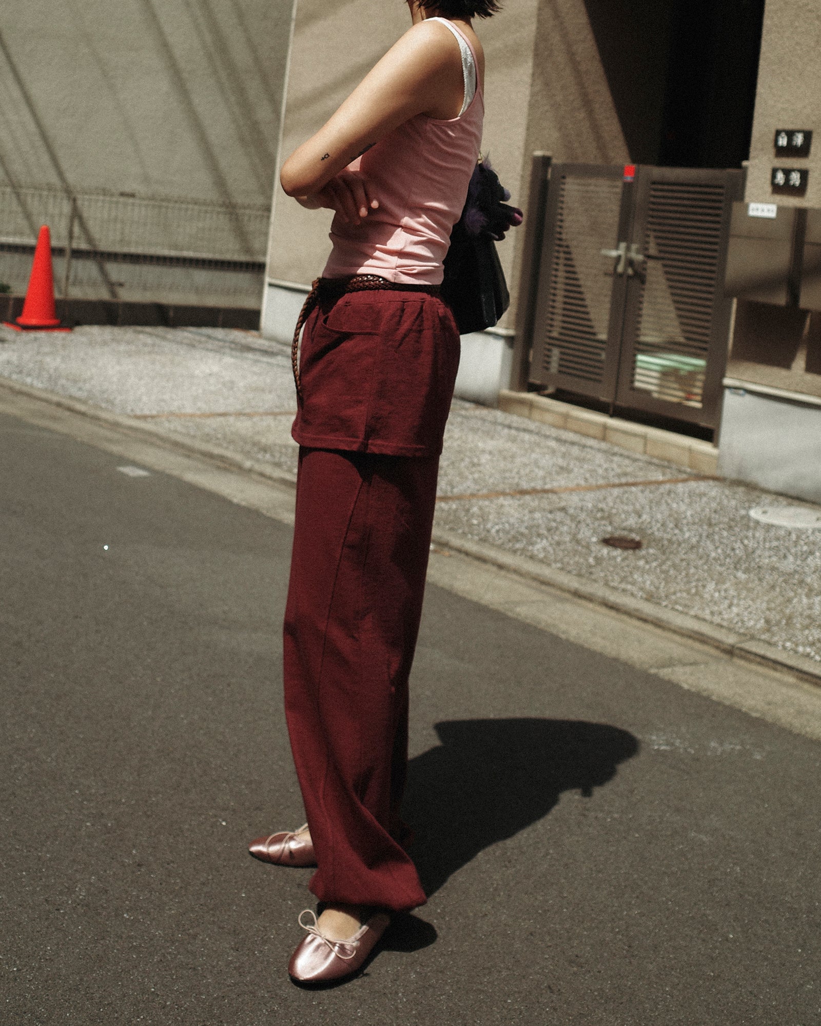 Cailee Skirt-Layered Towel Joggers, Summer Barolo
