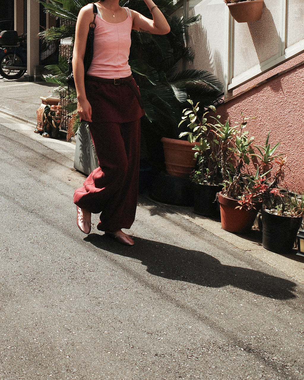 Cailee Skirt-Layered Towel Joggers, Summer Barolo