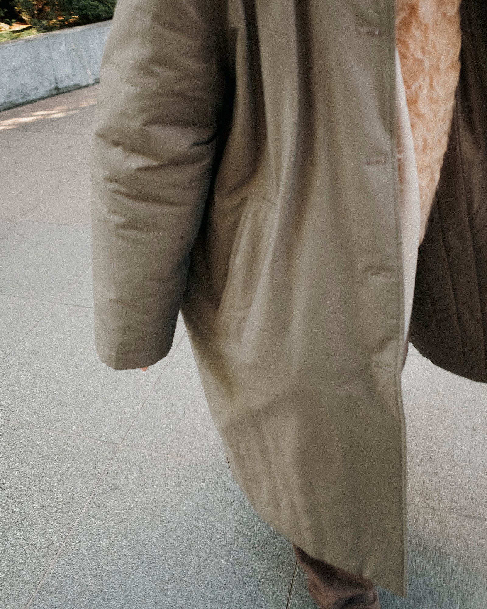 Norah Padded Long Coat, Taupe Brown