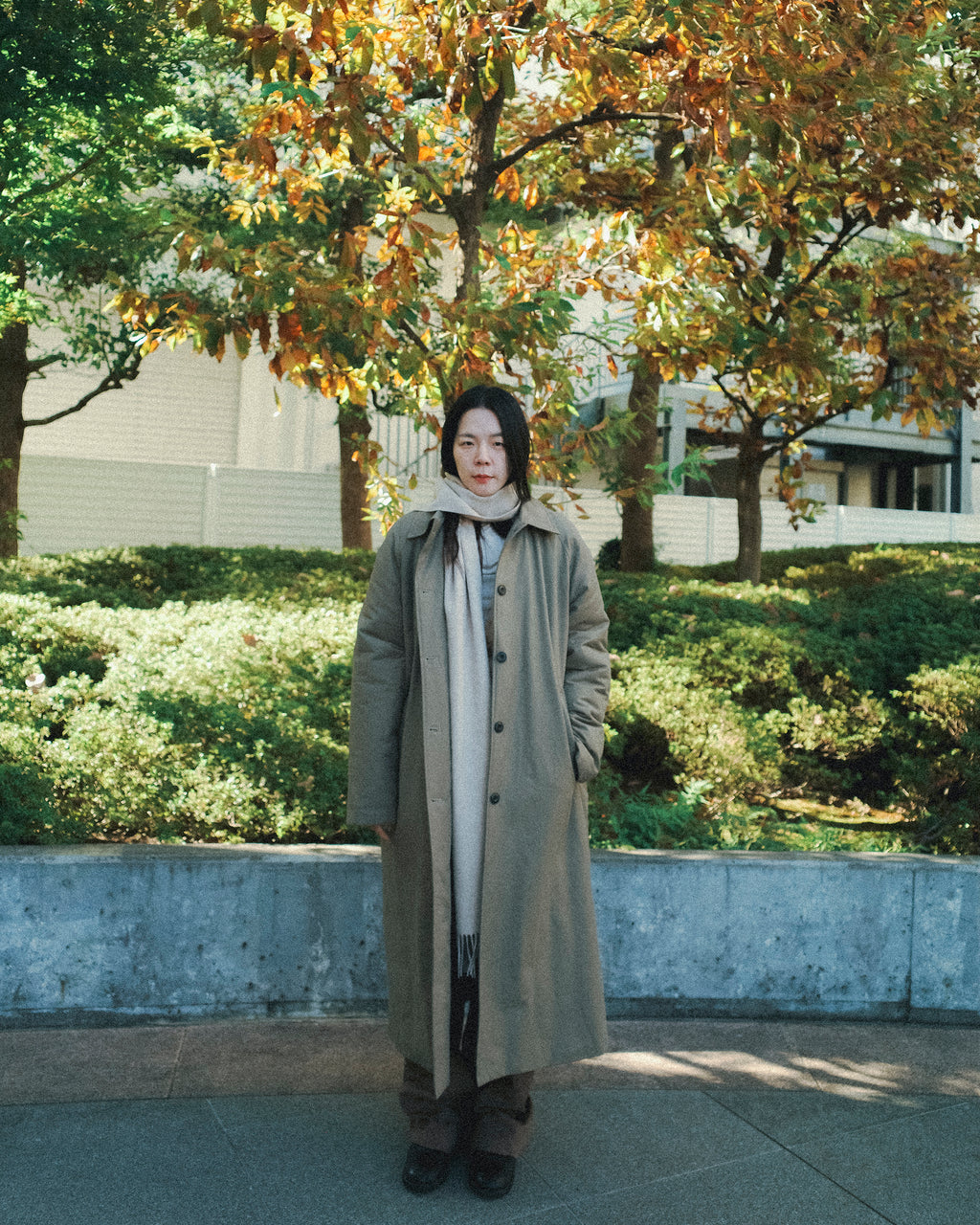 Norah Padded Long Coat, Taupe Brown