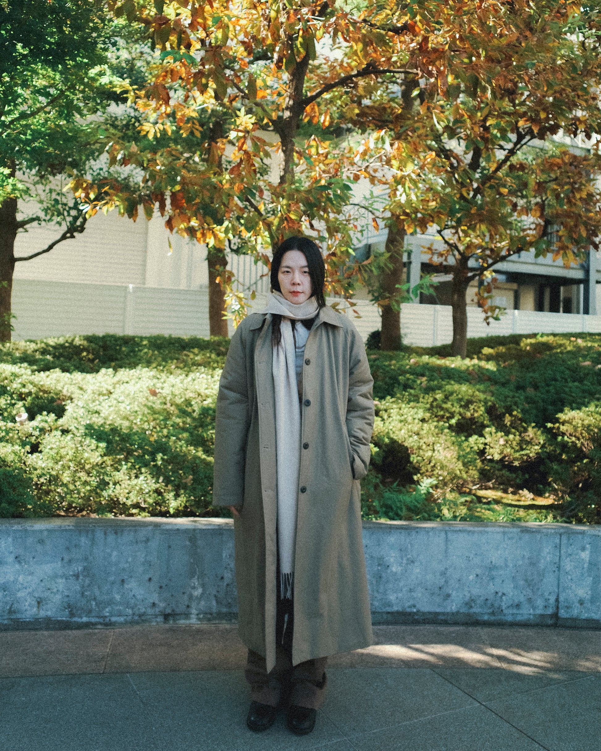 Norah Padded Long Coat, Taupe Brown