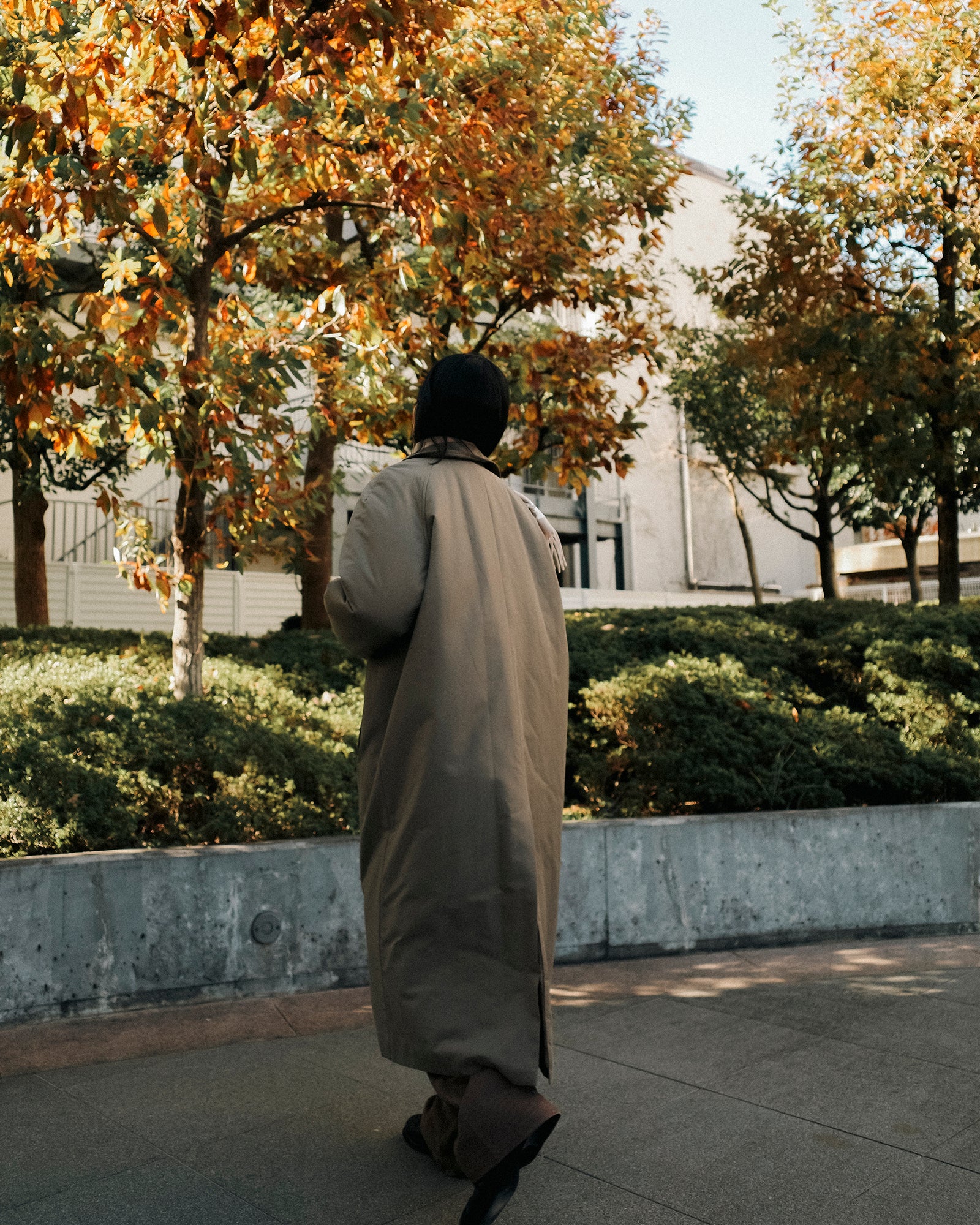 Norah Padded Long Coat, Taupe Brown