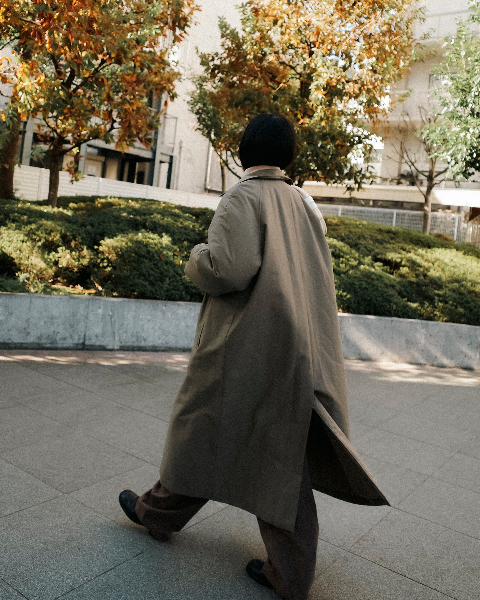 Norah Padded Long Coat, Taupe Brown